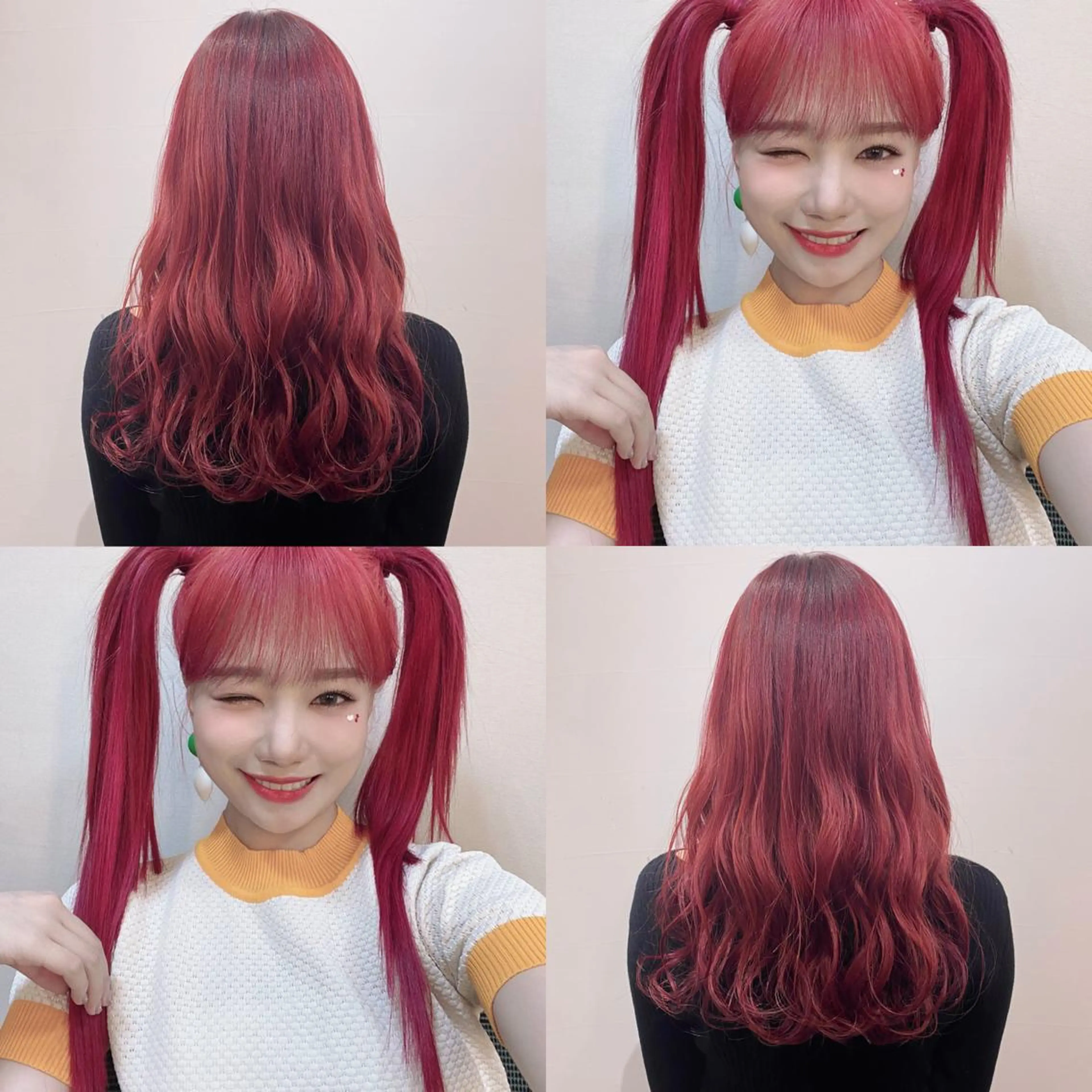 ロング カラー バレイヤージュ ブリーチ ケアブリーチ カシス ダブルカラー ヘアカラー 韓国ヘア特化 💟 ララア 💟のヘアスタイル