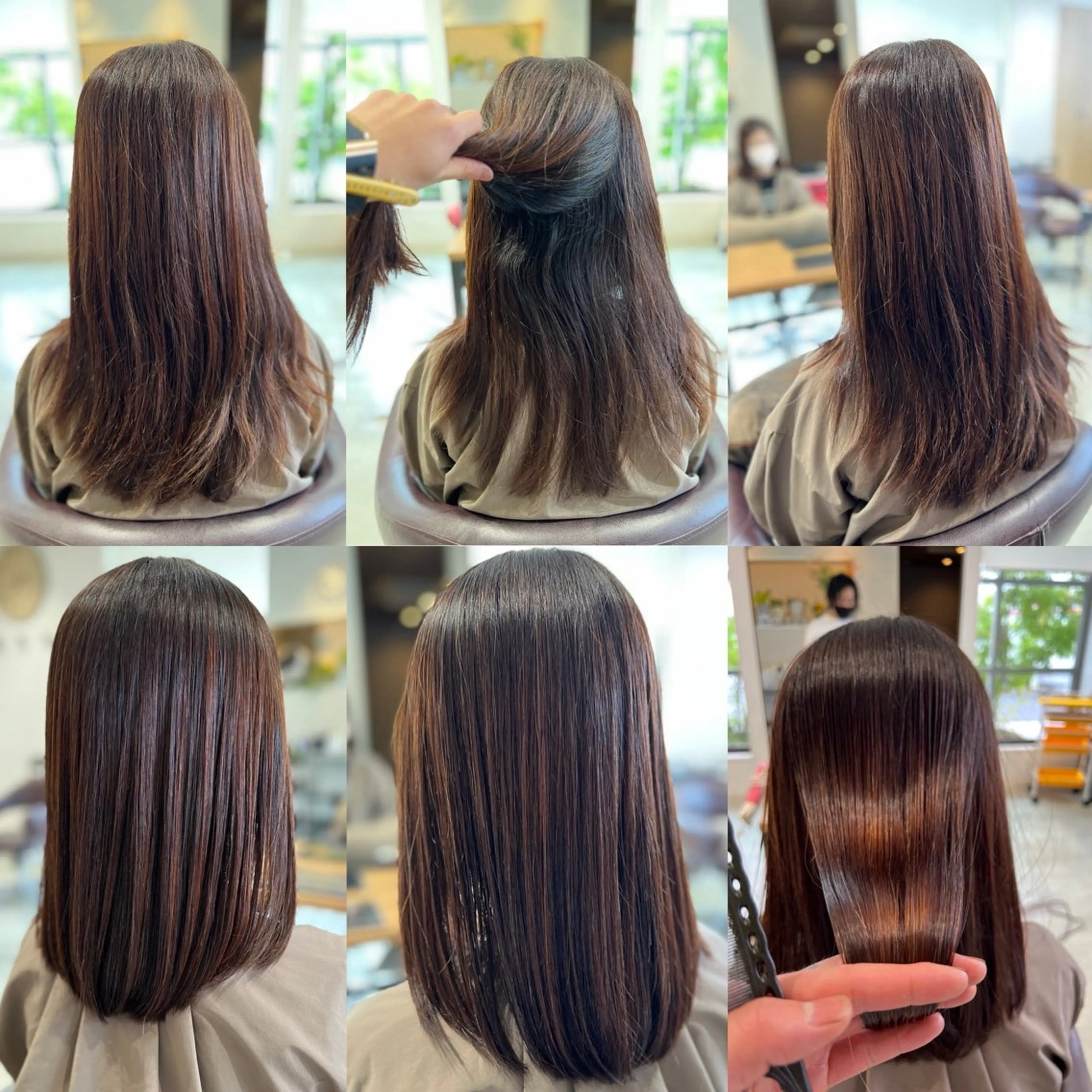 ミディアム 縮毛矯正 Aile所属・酸性ストレート／カラ ー/山下高明のヘアスタイル