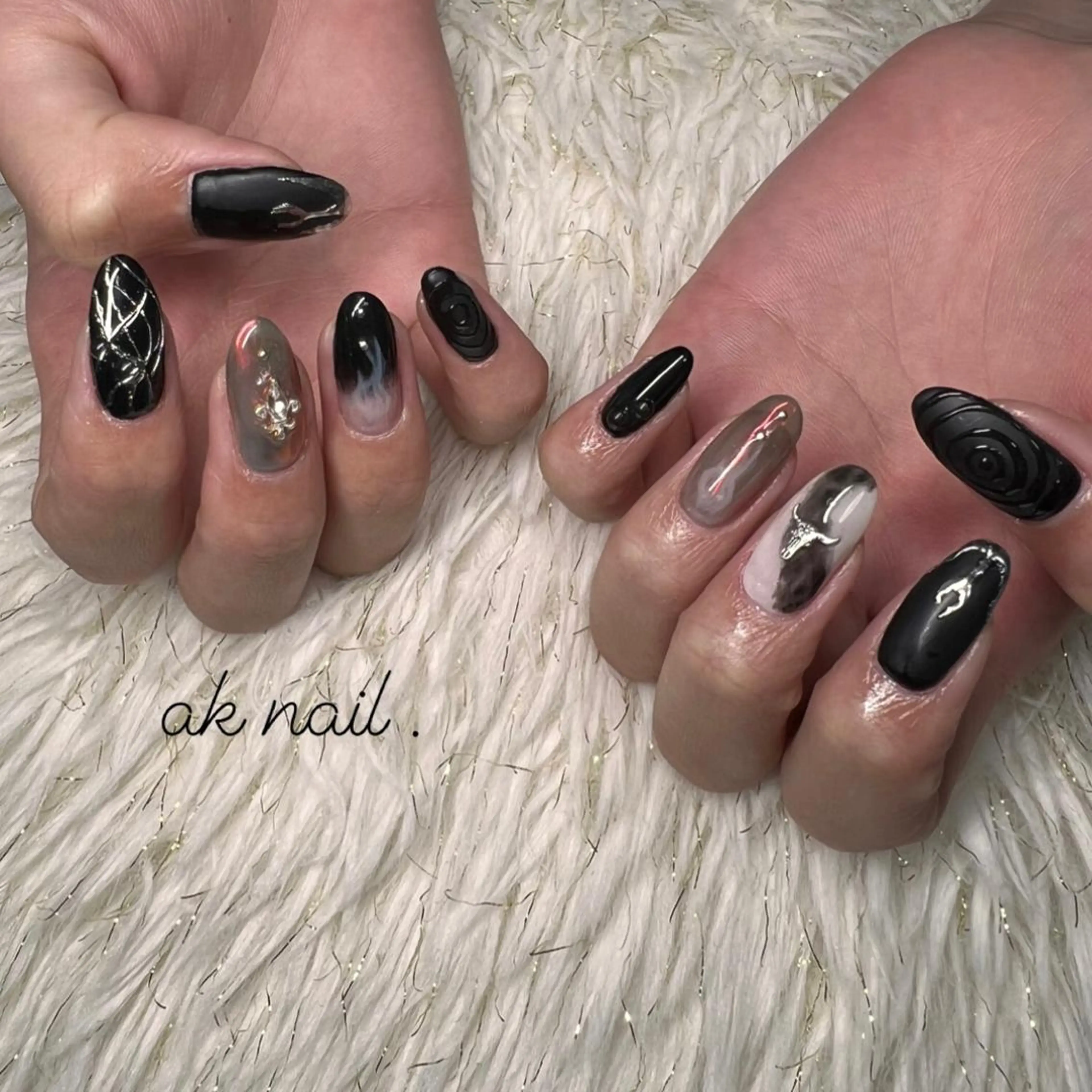 ロング ネイル ハンドネイル ak nail .のネイルデザイン