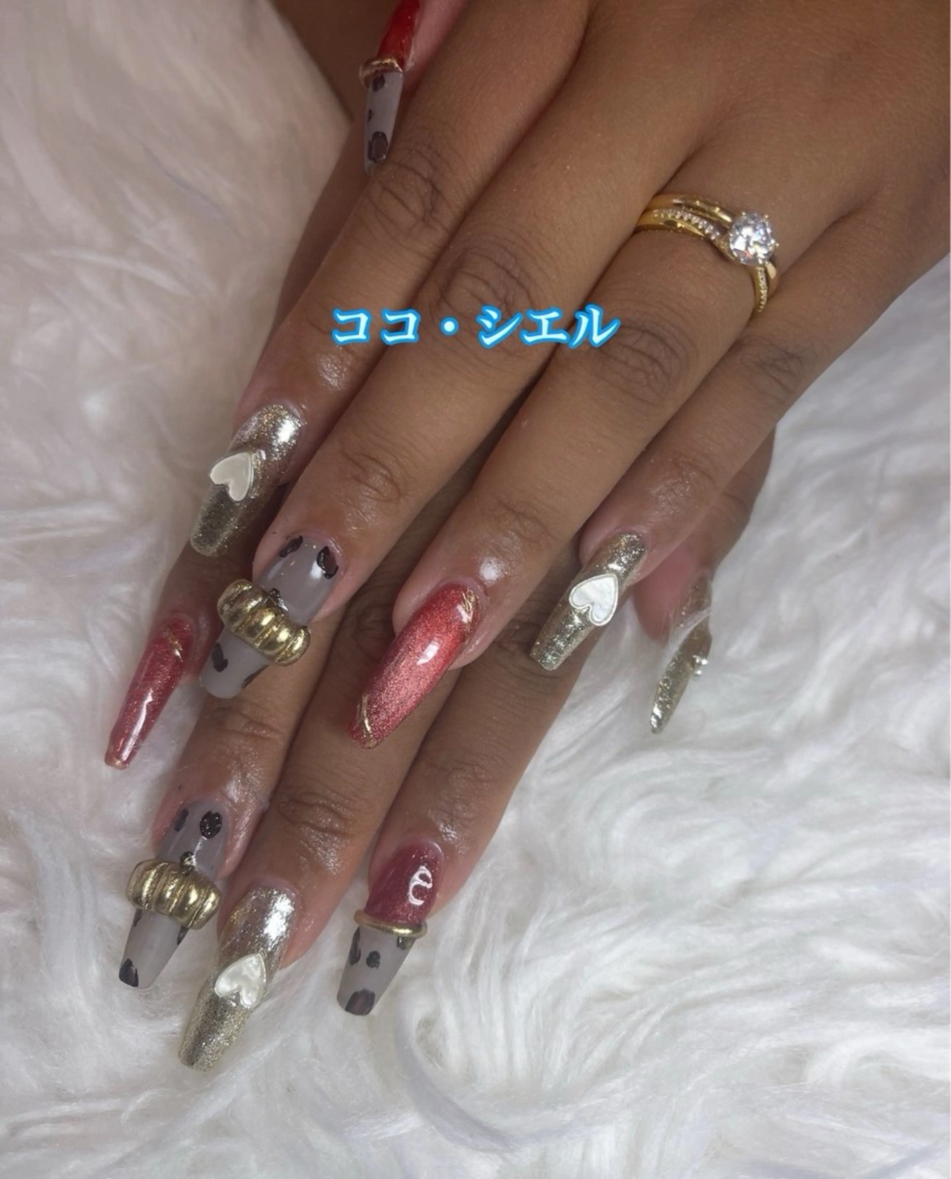 オフ【無】ハンドネイル  持ち込みアート10本の写真