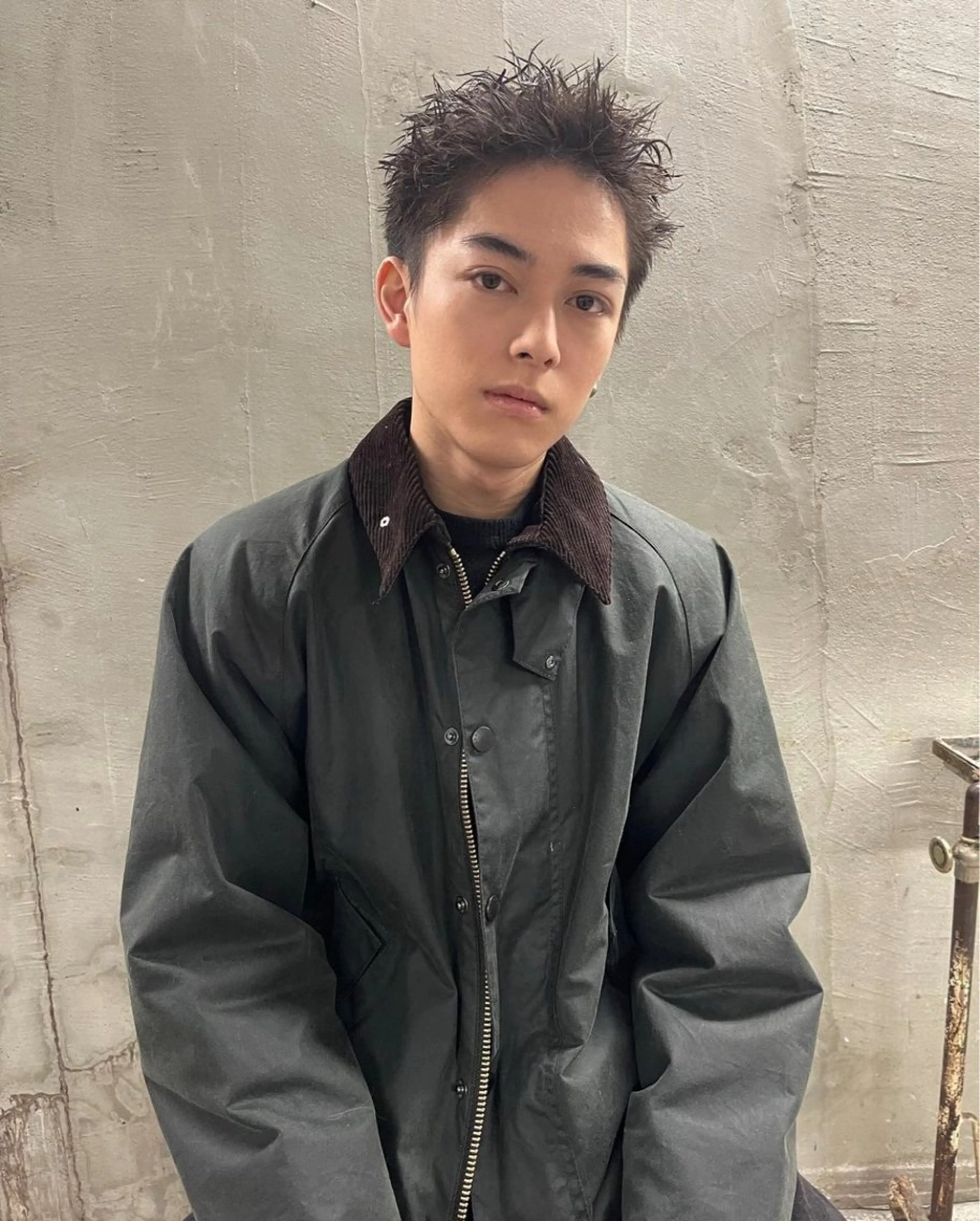 ショート パーマ メンズ スパイキーショート ショートヘア パーマ トリートメント パーマ、髪質改善 カズマのヘアスタイル