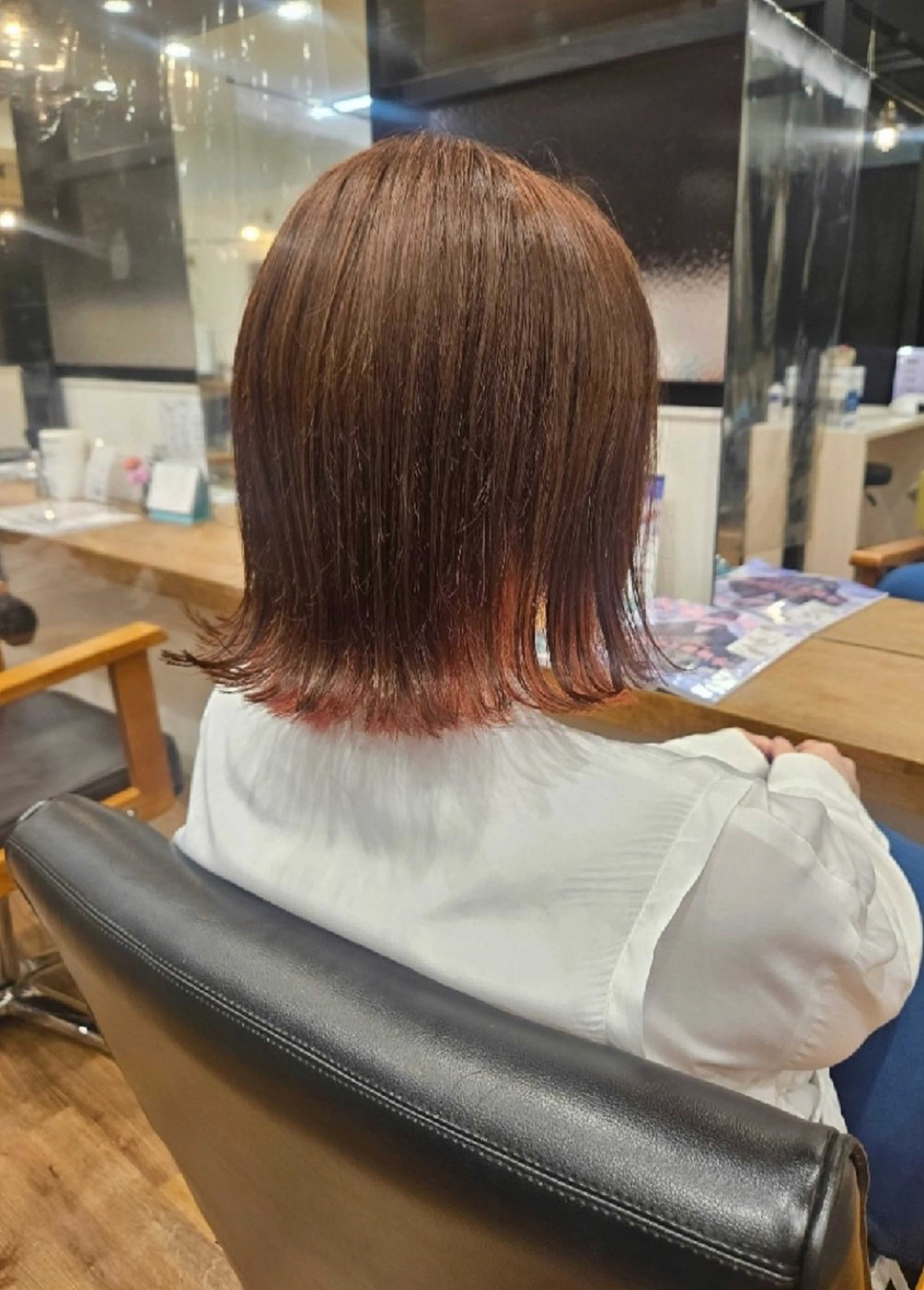 ミディアム カラー ヘアカラー 関口 友菜のヘアスタイル