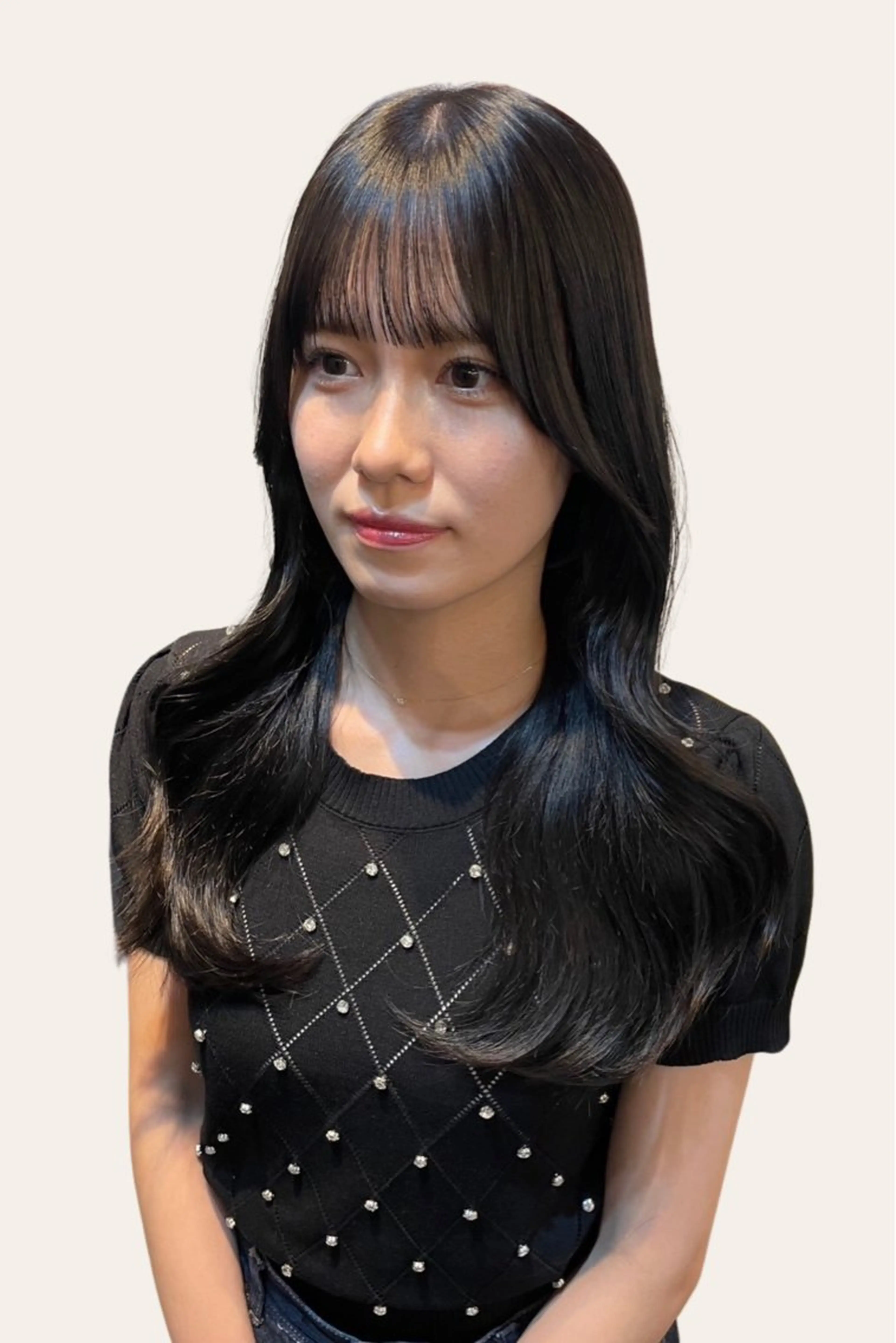 セミロング カット ヘアカラー トリートメント レイヤー/ボブ/ 透明感カラー/ニワのヘアスタイル