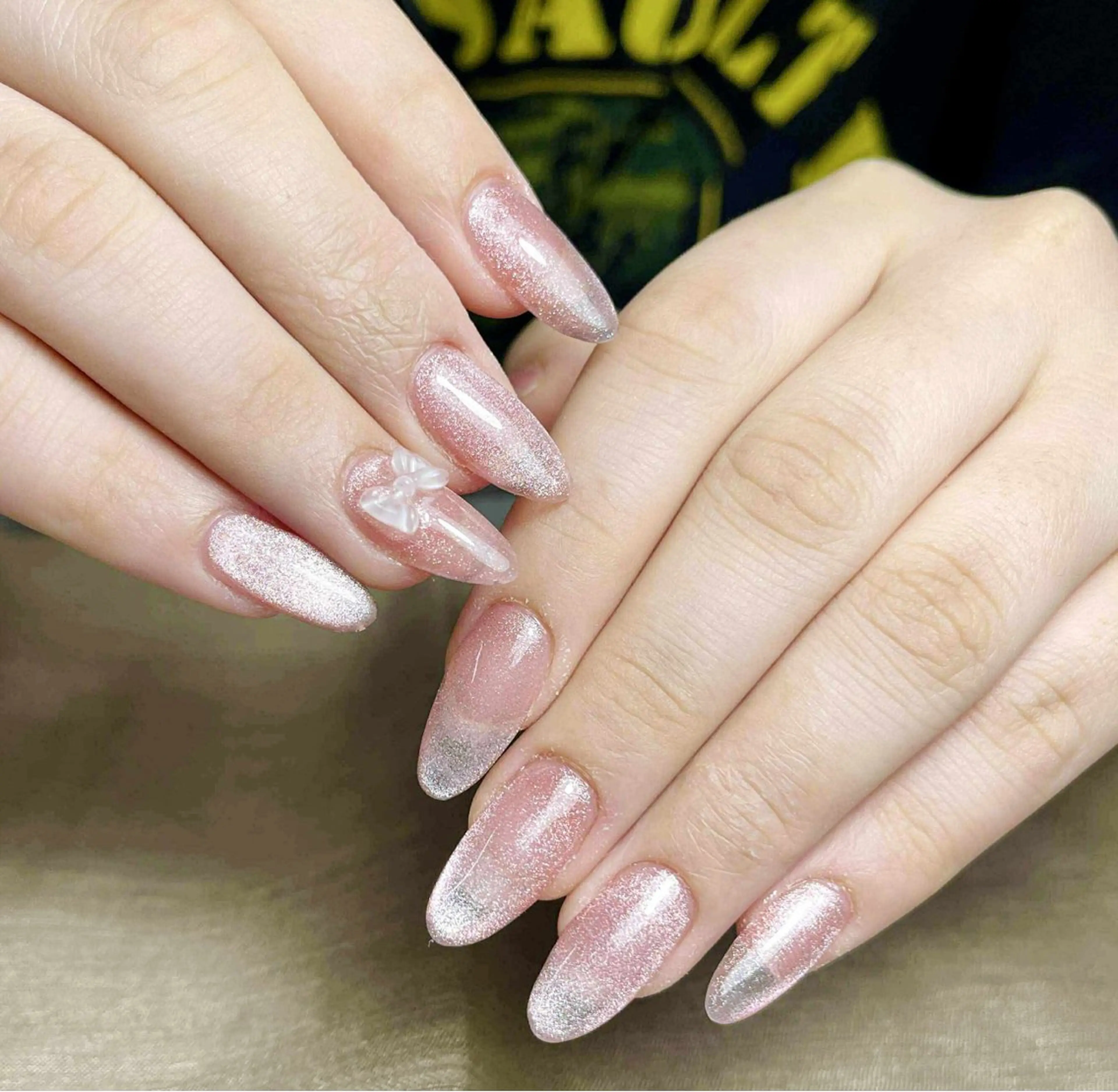 ネイル チークネイル フレンチネイル グラデーション 韓国ネイル マグネットネイル ハンドネイル JINIE689 ジンのネイルデザイン