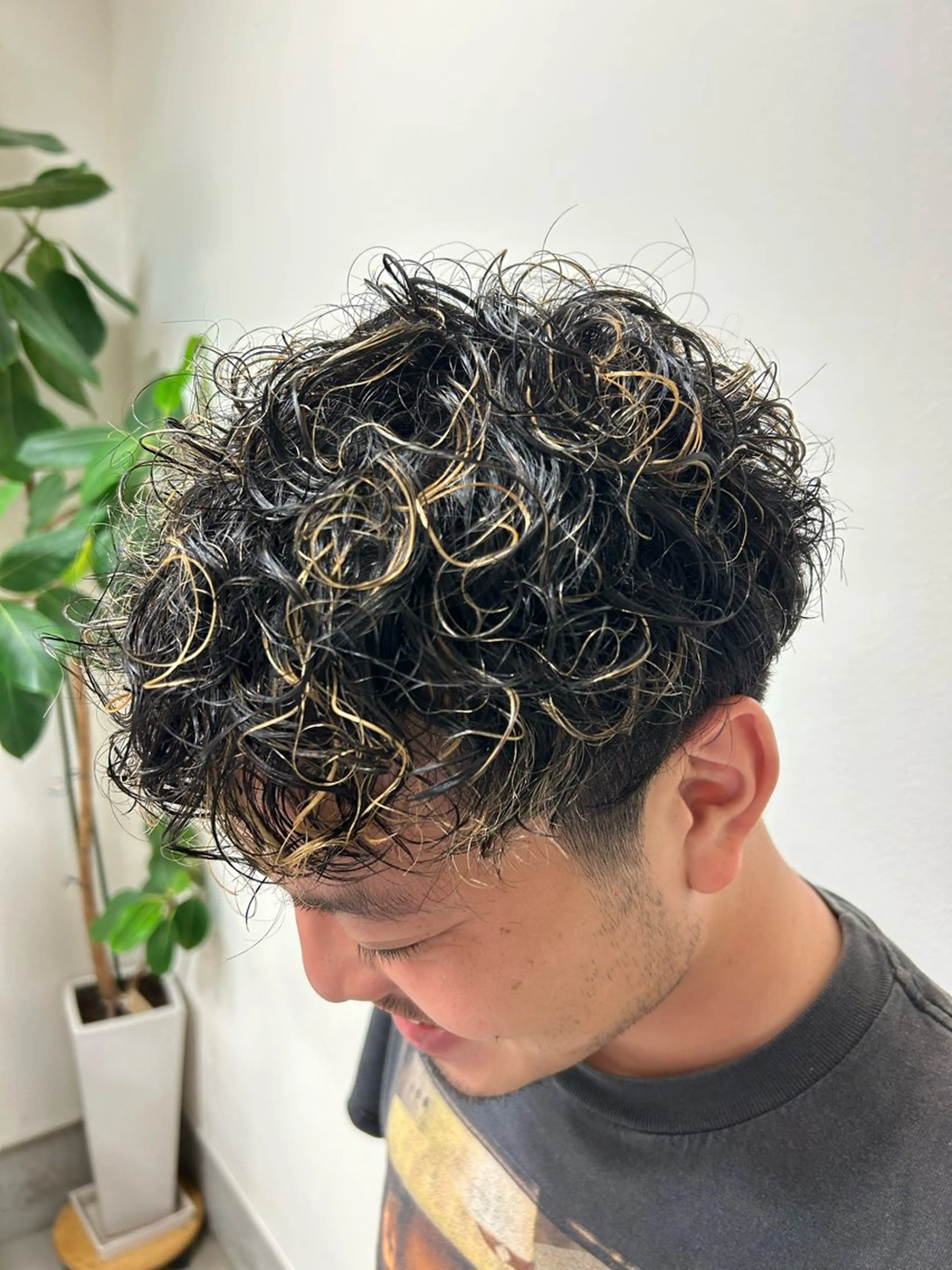 パーマ メンズ 星野 真壱のヘアスタイル