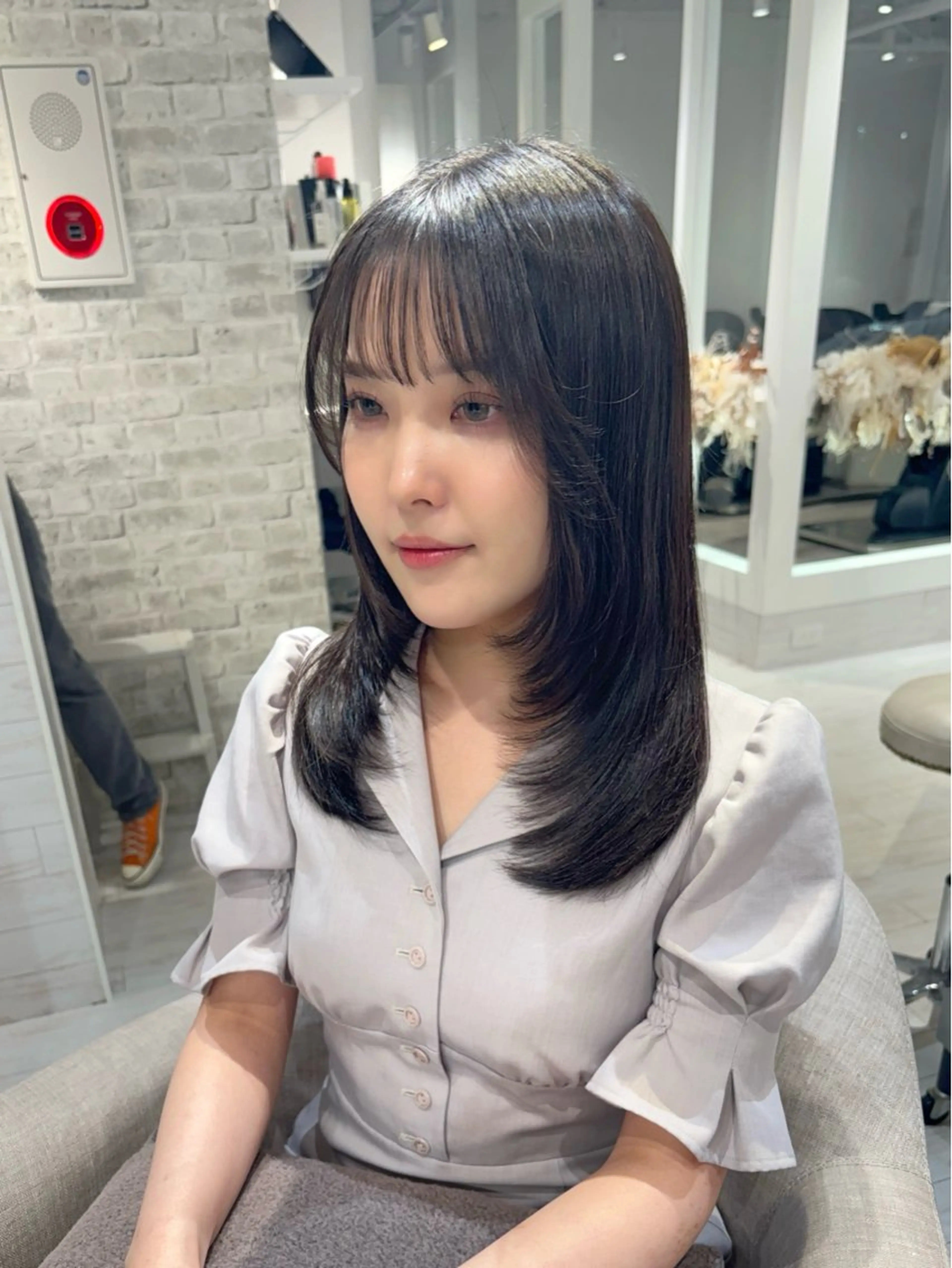 セミロング レイヤーカット カット ヘッドスパ ボブ/レイヤー/ 茉莉花のヘアスタイル