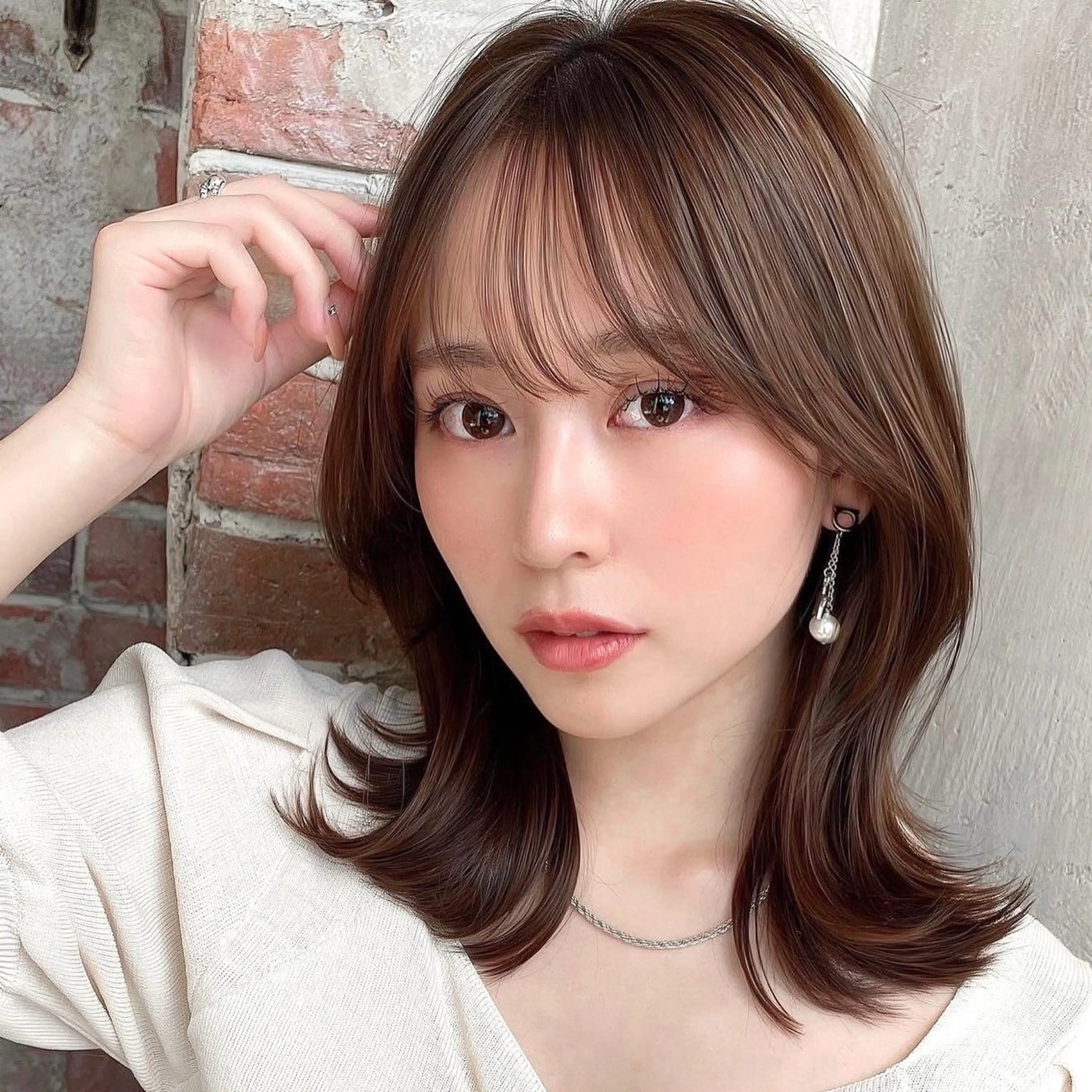 セミロング くびれヘア 顔周りカット レイヤーカット 🧡くびれヘア/前髪 顔周り🧡久原結衣のヘアスタイル