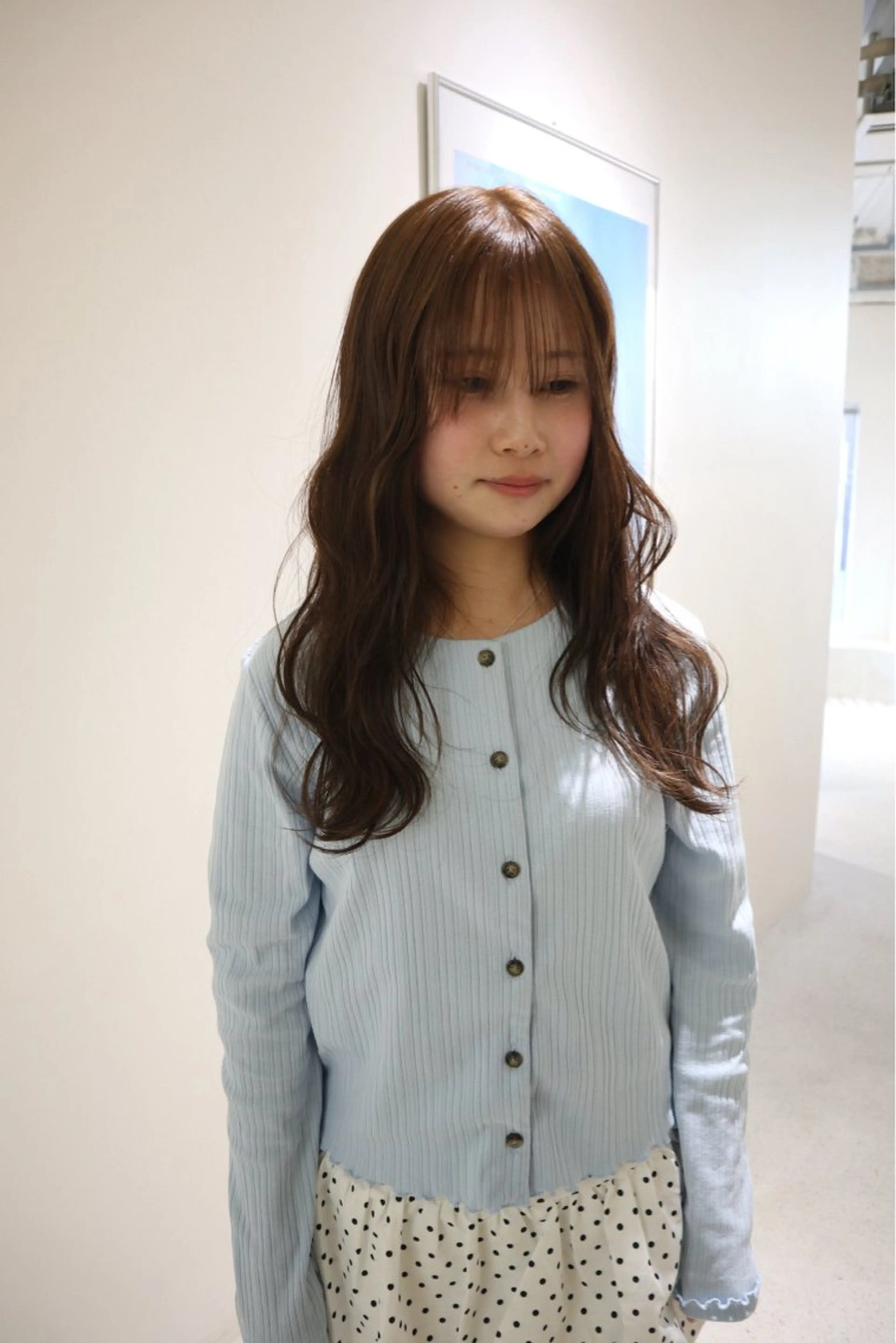 ロング カラー ベージュカラー ブリーチ ブラウンカラー ブリーチなしカラー 都築 あんずのヘアスタイル