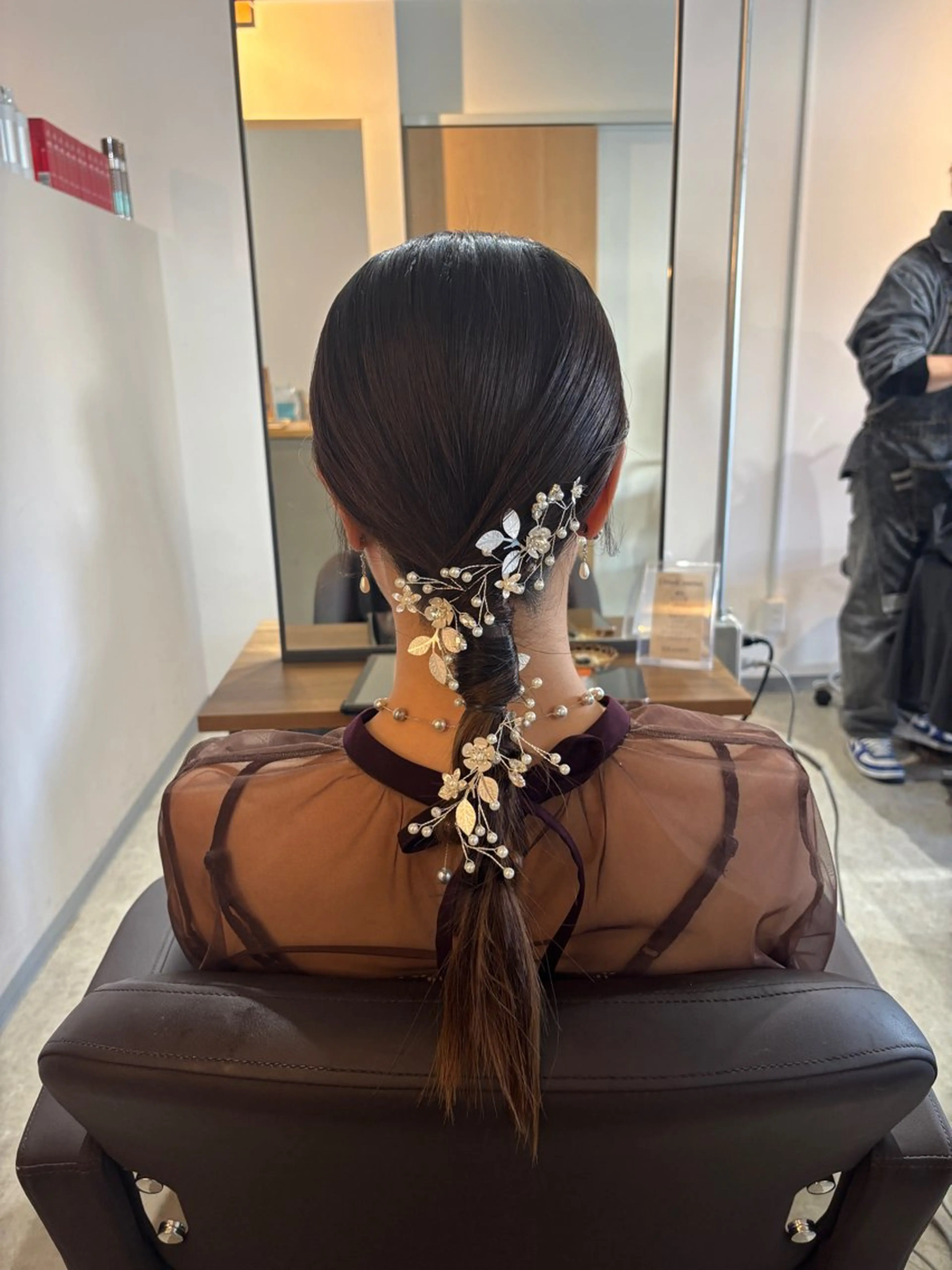 ヘアアレンジ ブリーチカラー🤍 髪質改善🌟のヘアスタイル