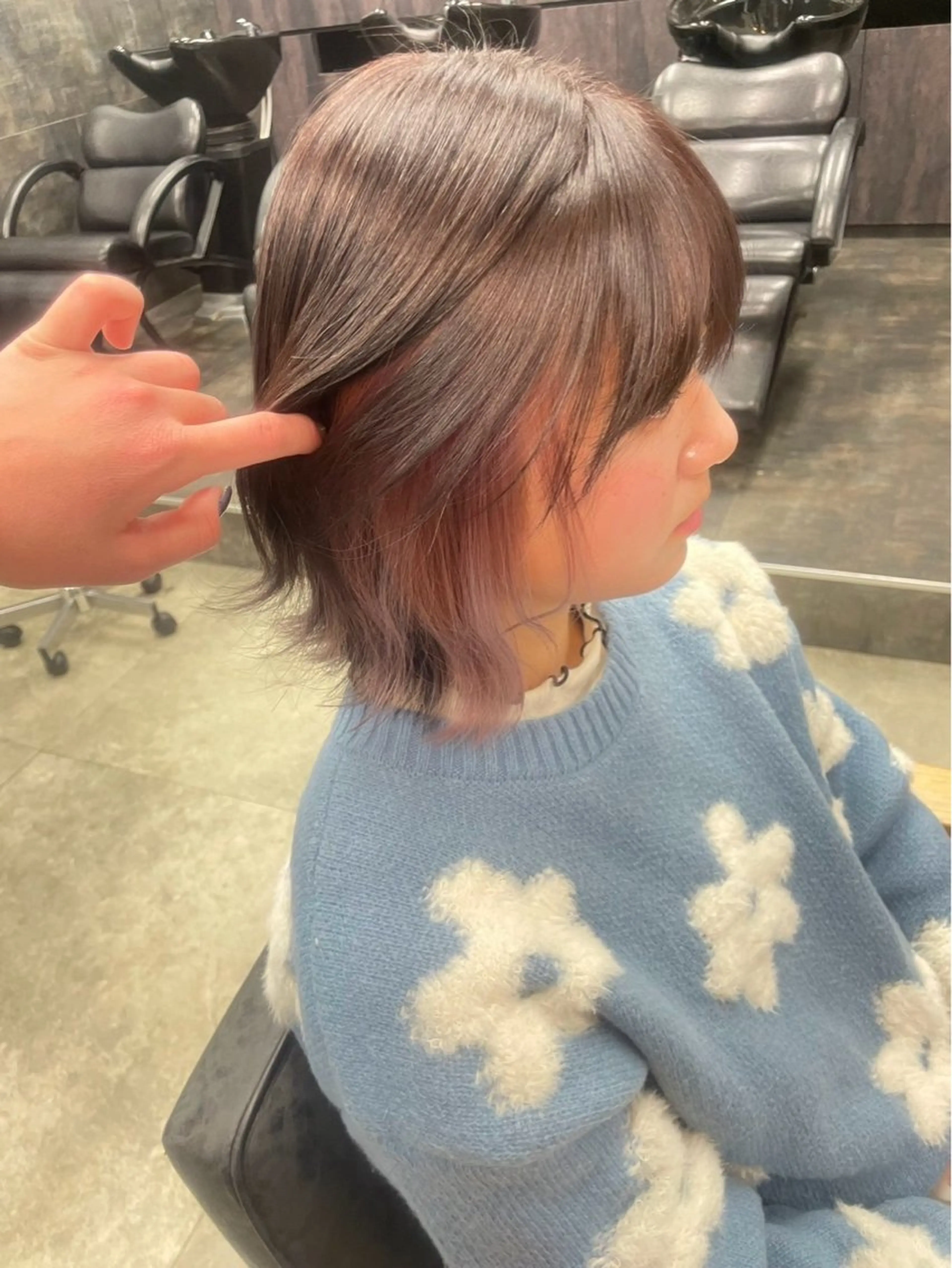 ショート ラベンダーブラウン ピンクラベンダー 🩵Lutia新宿 ヒイラギ🩵のヘアスタイル