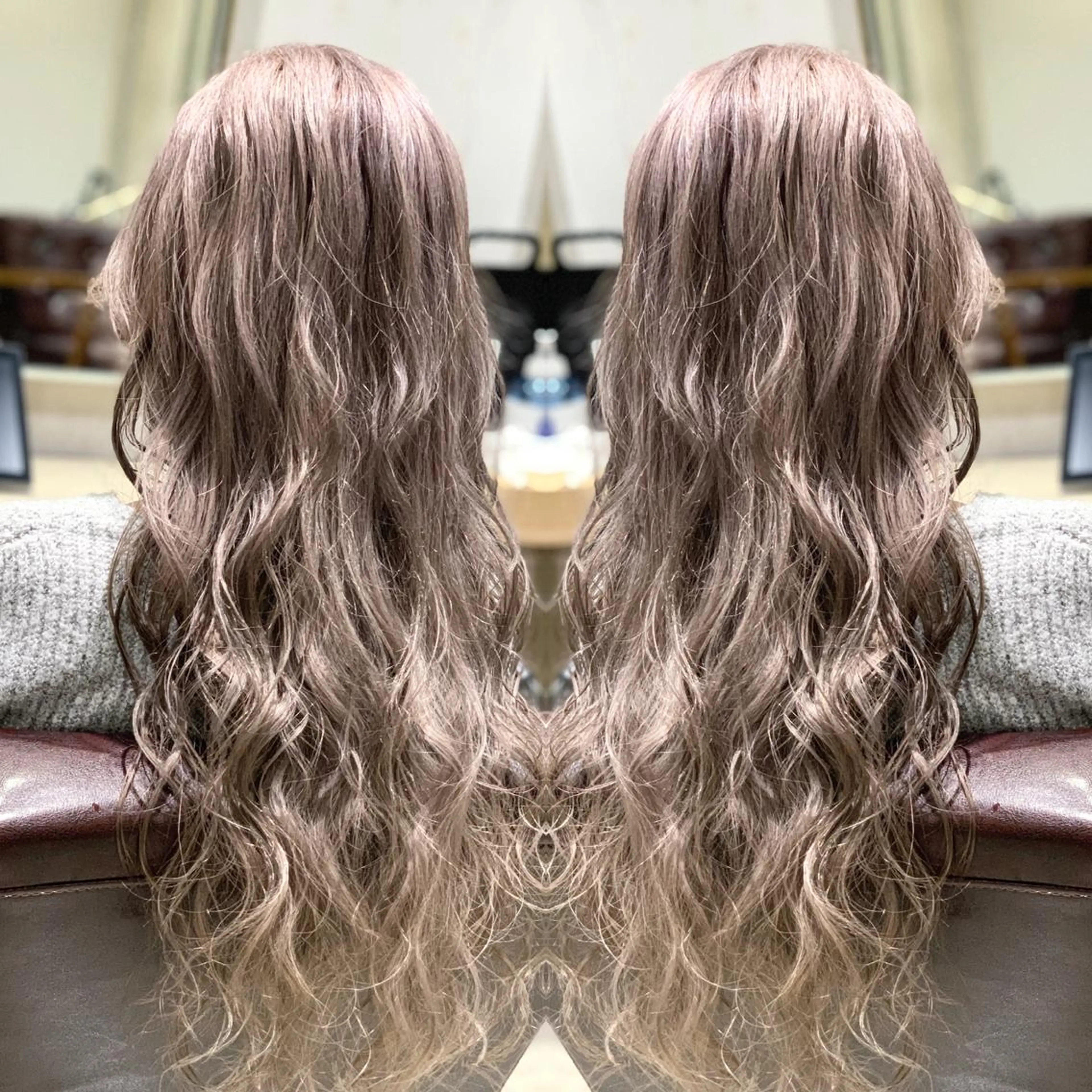 ロング カラー ヘアアレンジ 髪質改善×ハイトーン 中田啄也のヘアスタイル