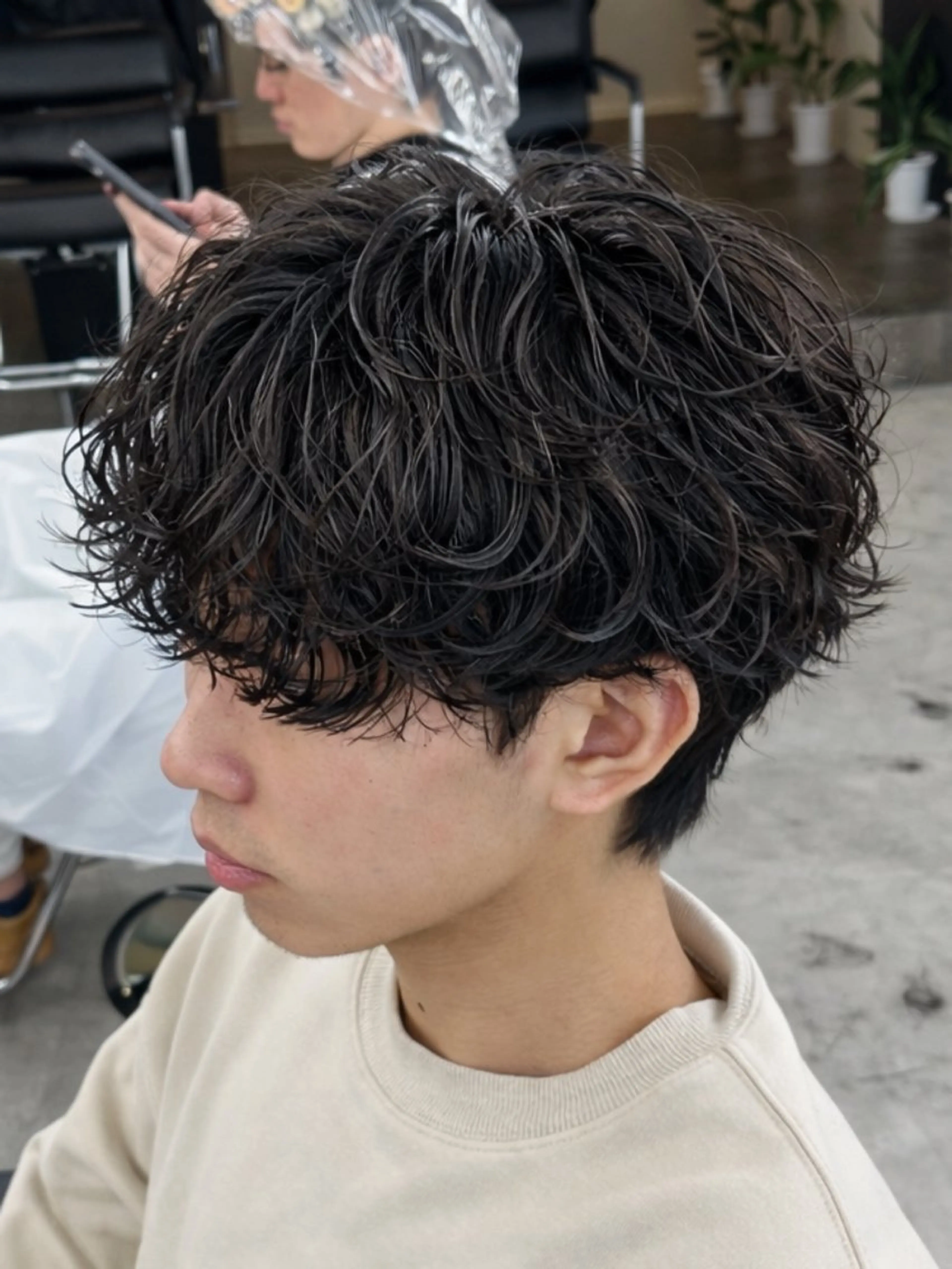 ショート メンズ メンズパーマ カット パーマ りょう🔥|メンズ 特化|韓国ヘアのヘアスタイル