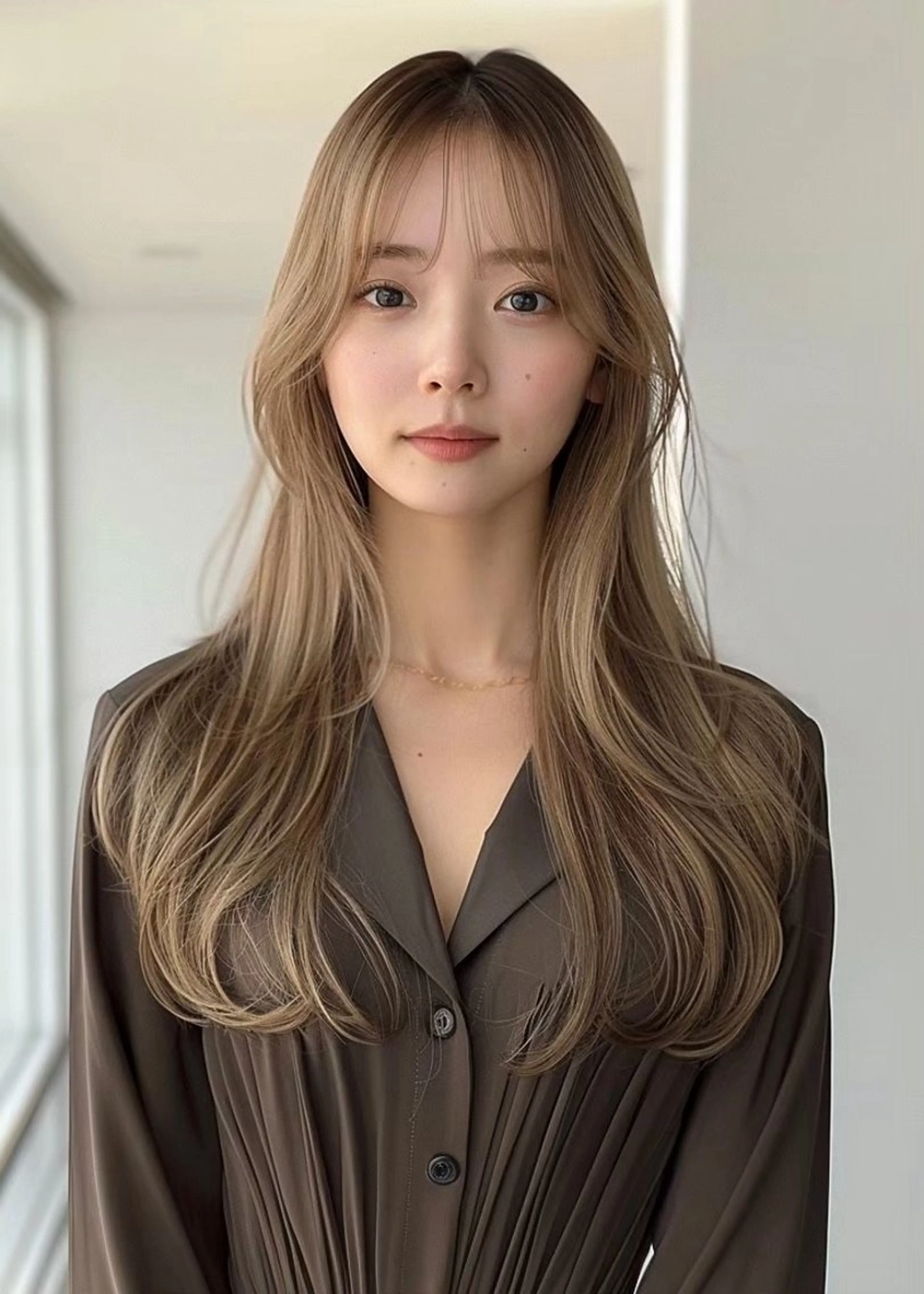 ブリーチ有りダブルカラー＋オンカラー（ベージュ）の写真