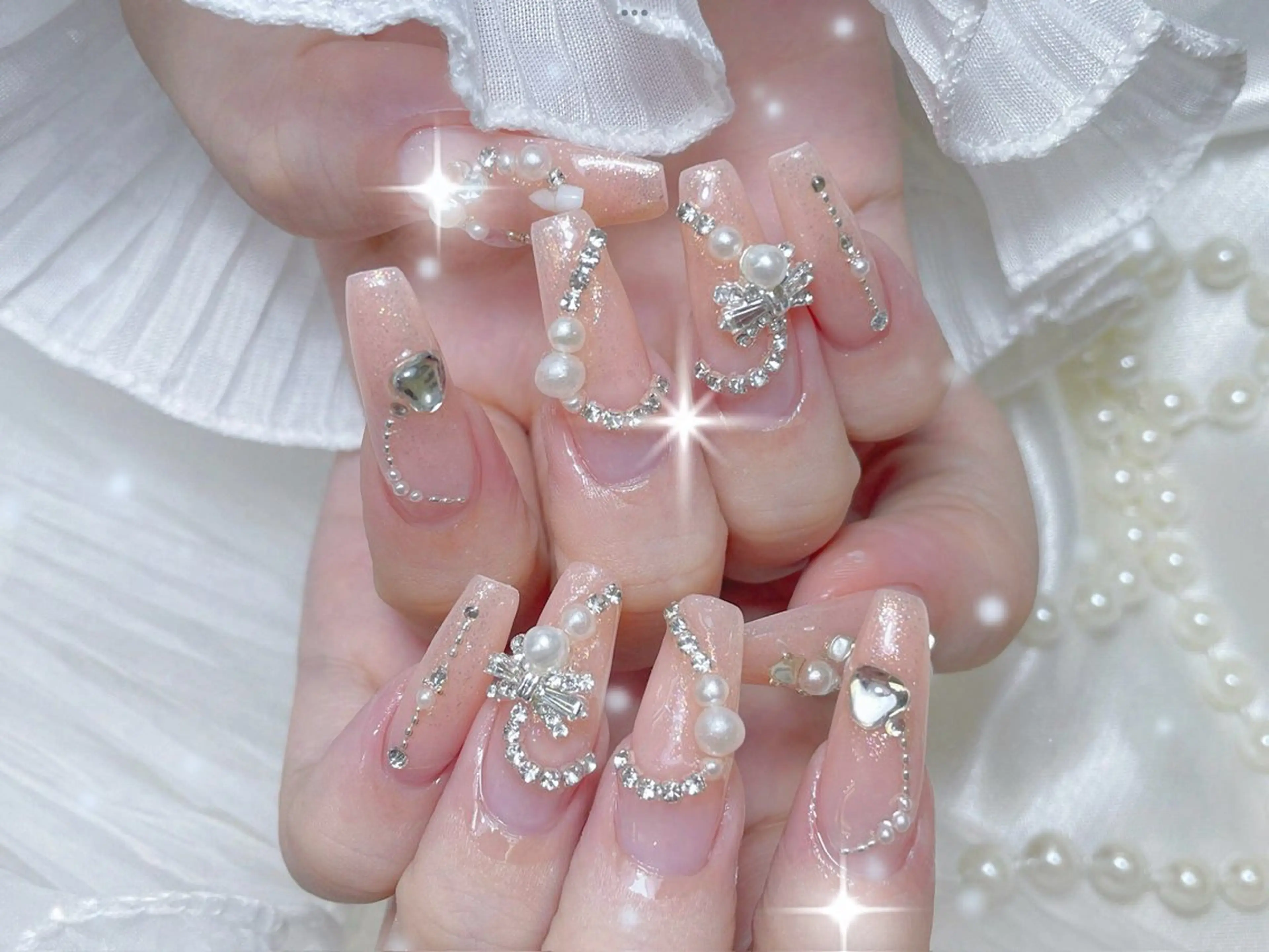 ネイル ジェルネイル ロングネイル スカルプネイル 春ネイル スーパーロングネイル ハンドネイル NailPrincess所属・princess スカルプ専門店のネイルデザイン