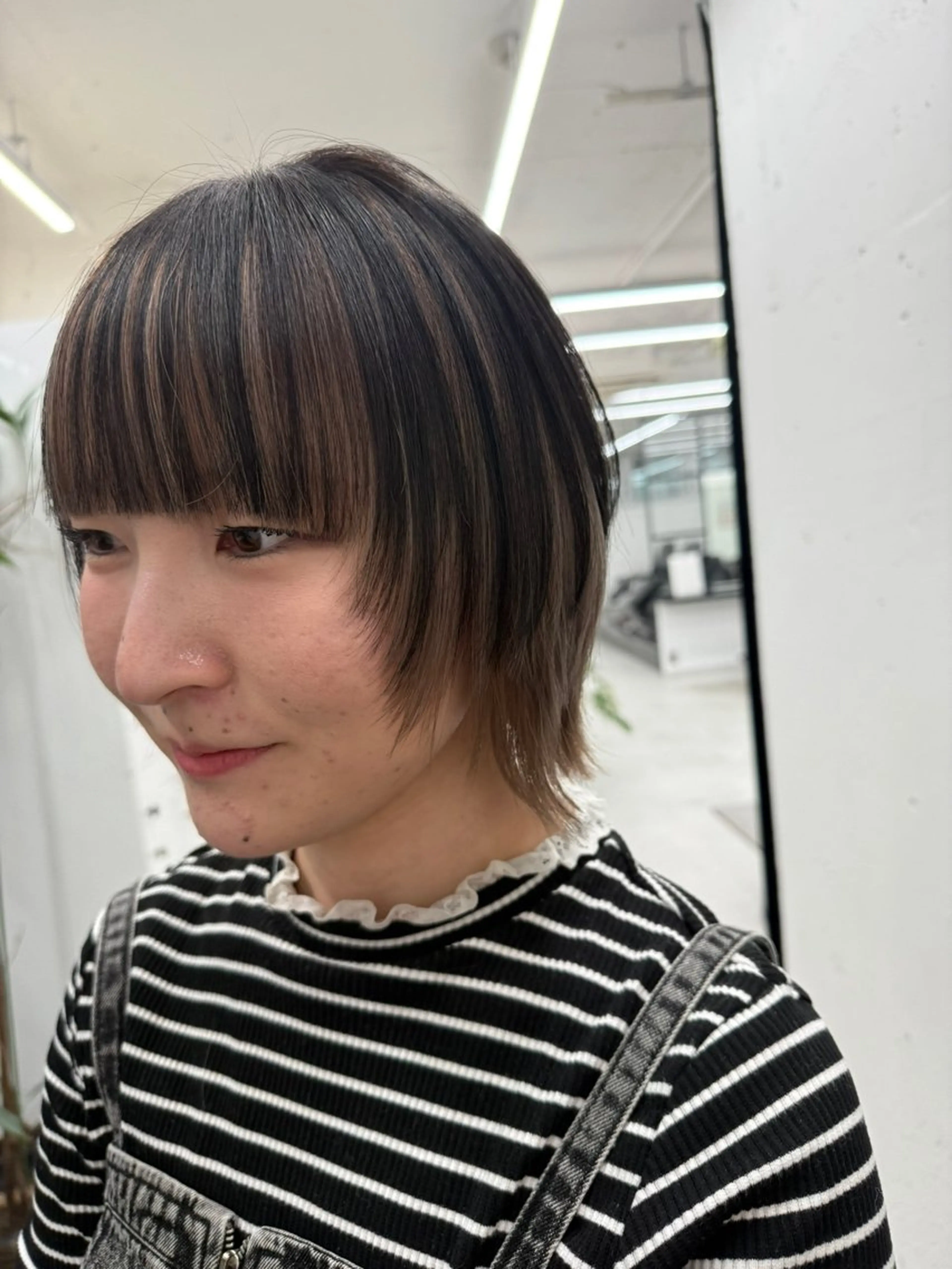 ミディアム ウルフカット メンズ特化美容師/栄 /本間さつきのヘアスタイル