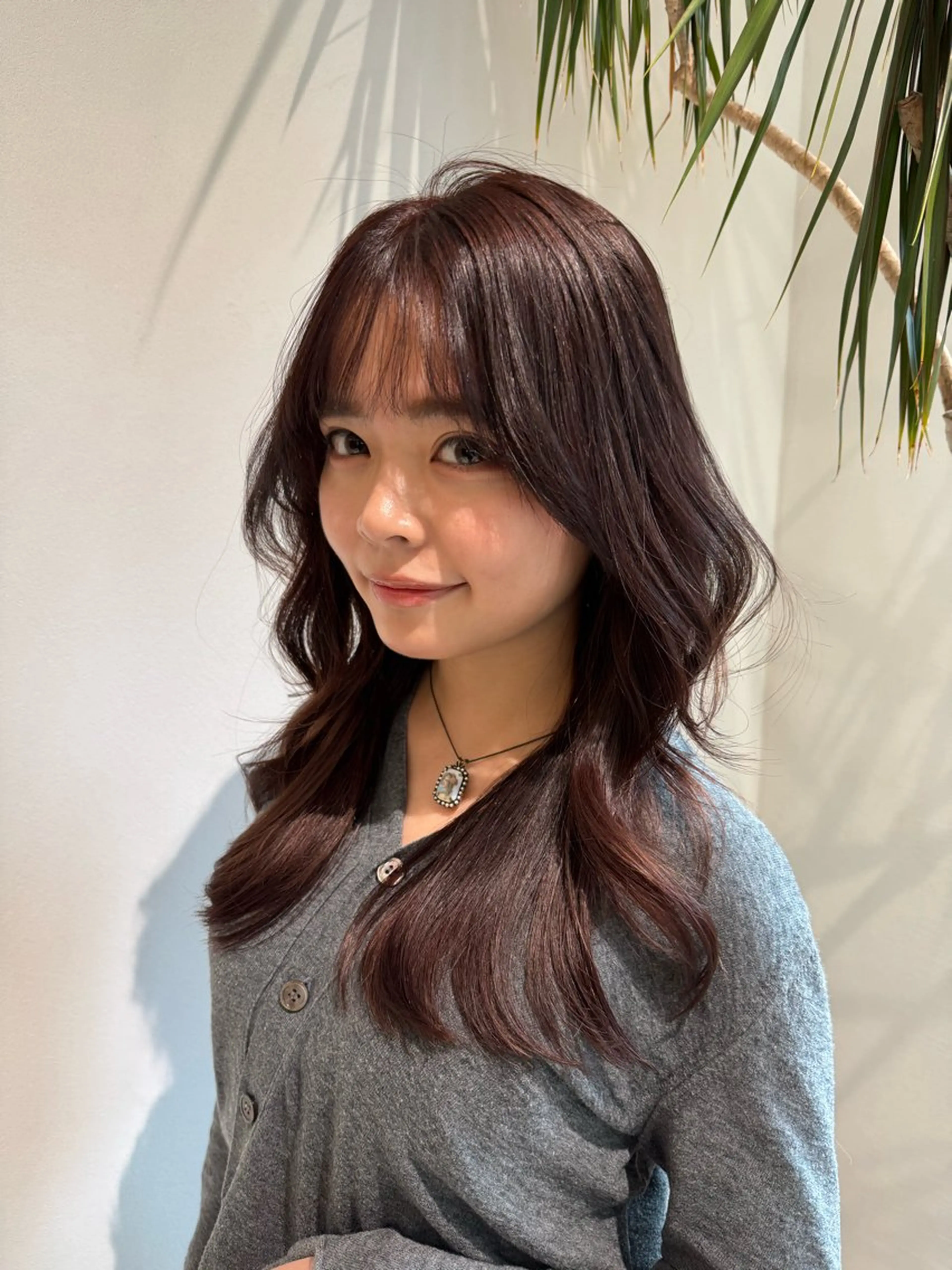 セミロング カラー ラベンダーカラー ラベンダーピンク ピンクカラー ピンクラベンダー 韓国風ヘア カット ヘアカラー トリートメント ヘアセット 韓国レイヤー🇰🇷 韓国研修◎渋谷カイトのヘアスタイル