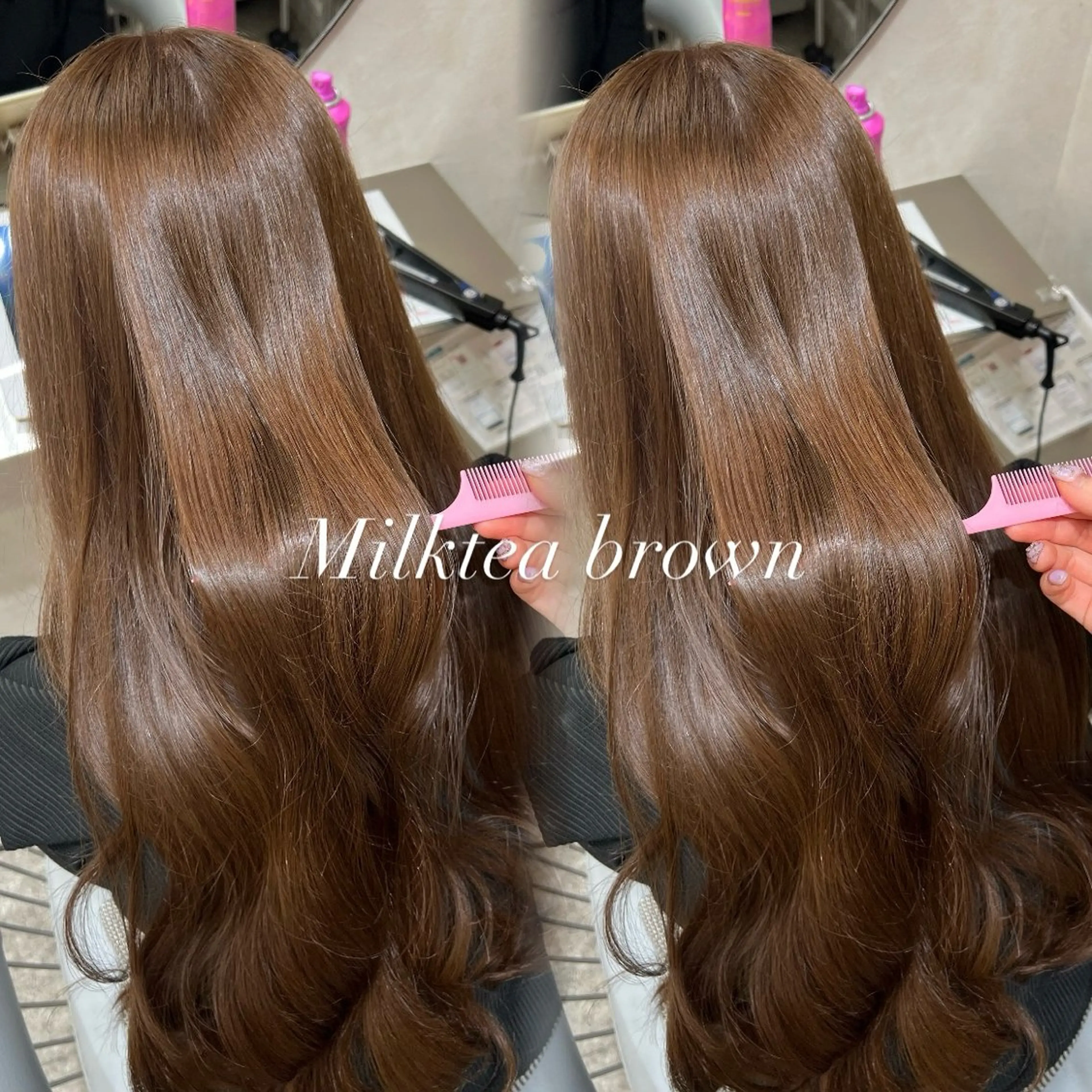 ロング カラー エクステ うる艶カラー×韓国 ヘア/Yumi🎀のヘアスタイル