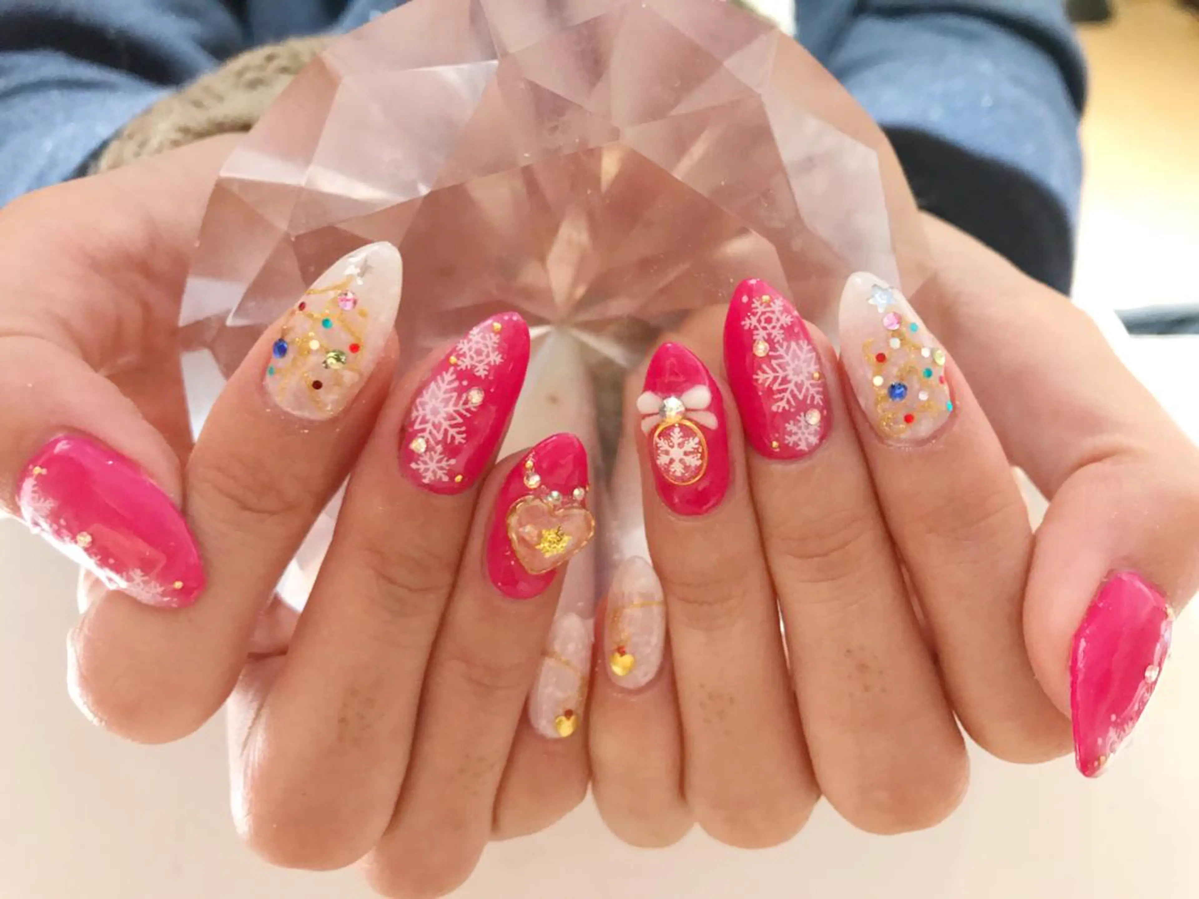 ネイル 長さ出し ジェルネイル 冬ネイル クリスマス YUN 💅のネイルデザイン