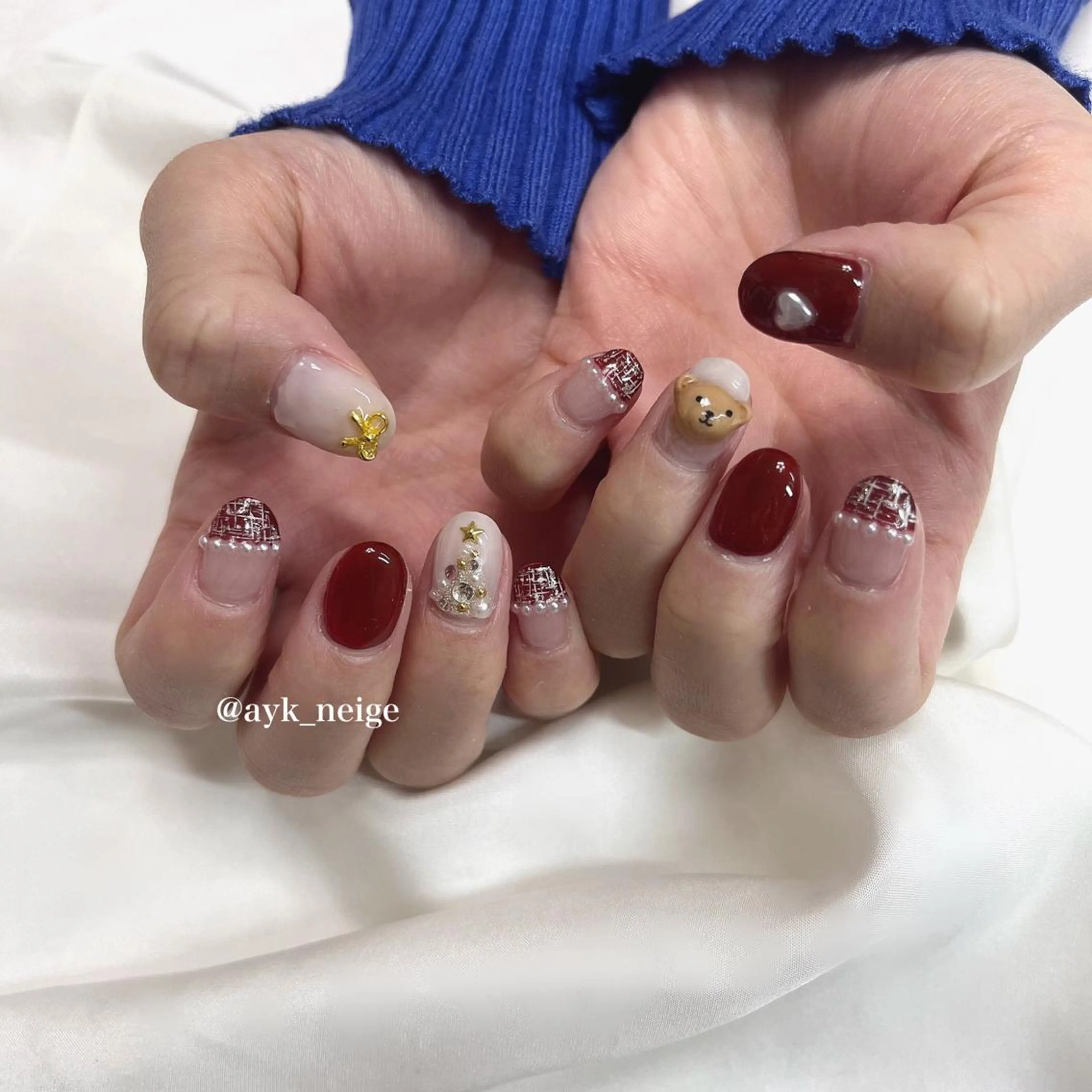 ネイル フットネイル フレンチネイル ガラスフレンチ グラデーション 韓国ネイル n'eige nail所属・大谷 綾香のネイルデザイン