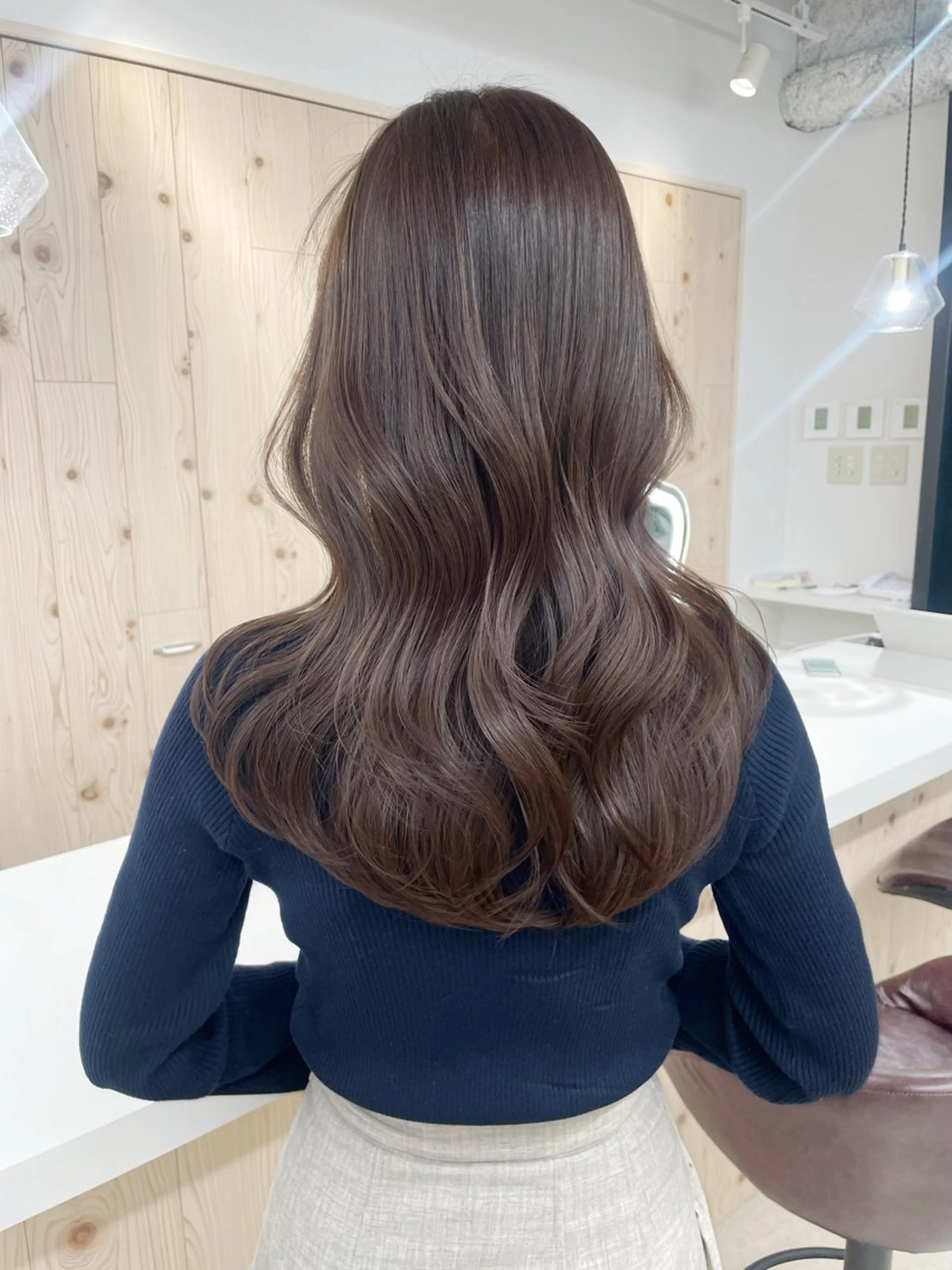 ロング カラー カット ヘアカラー トリートメント ヘアセット 新宿/韓国ヘア/ 髪質改善ストレートのヘアスタイル