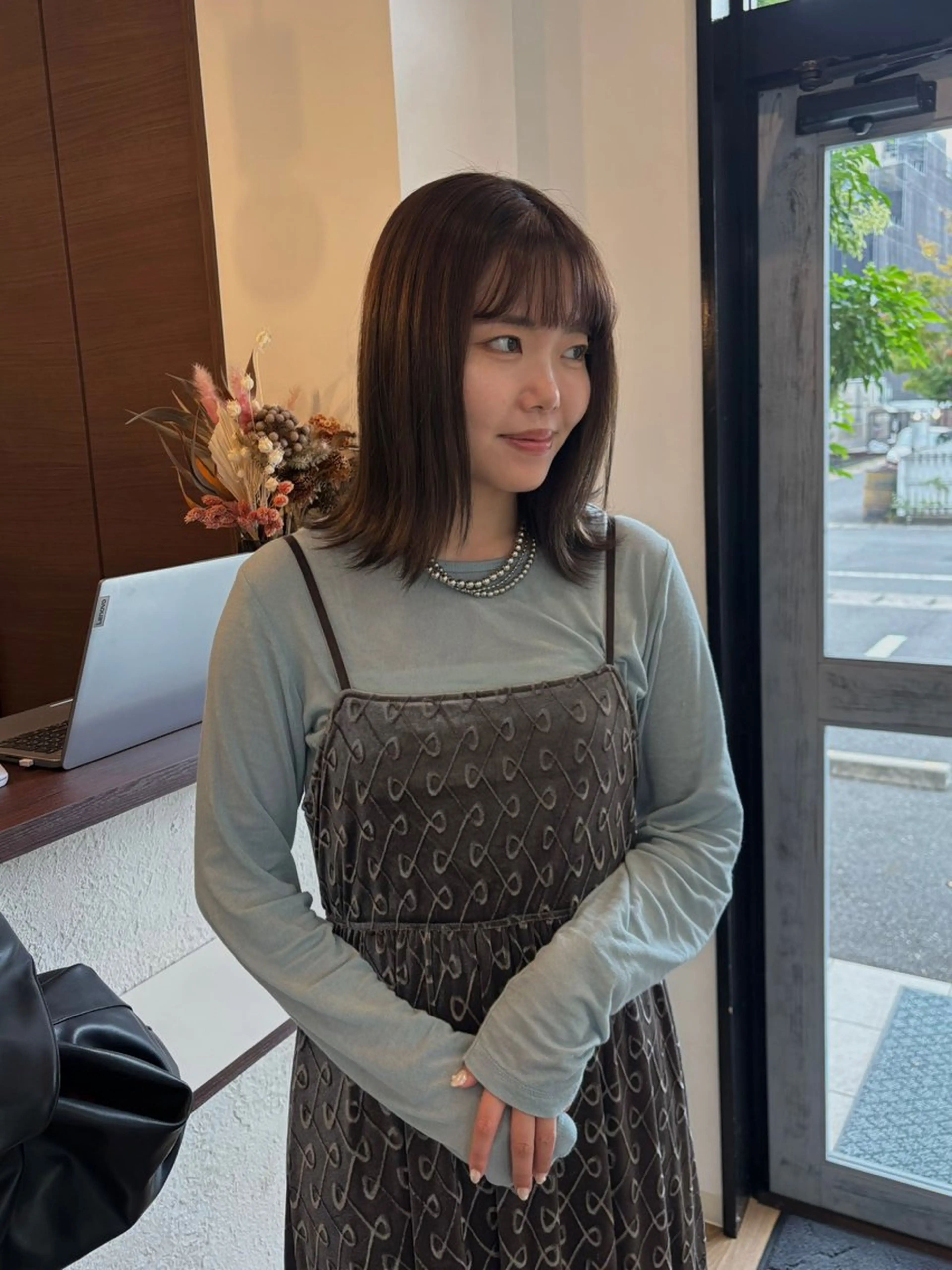 ミディアム カラー ブラウンカラー ヘアカラー little garden/樹里のヘアスタイル