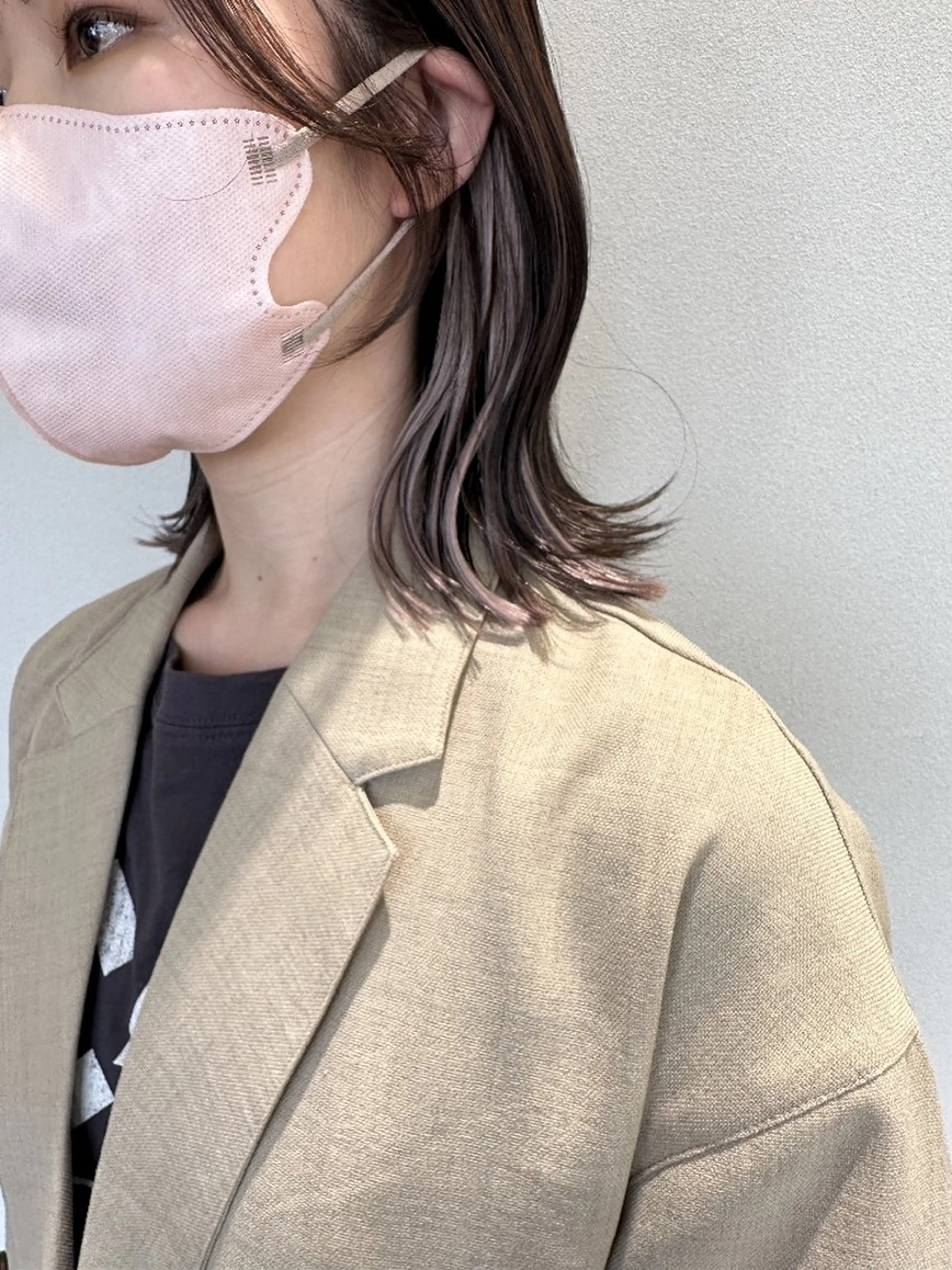 ミディアム カラー インナーカラー エクステ 中野渡 真利那のヘアスタイル