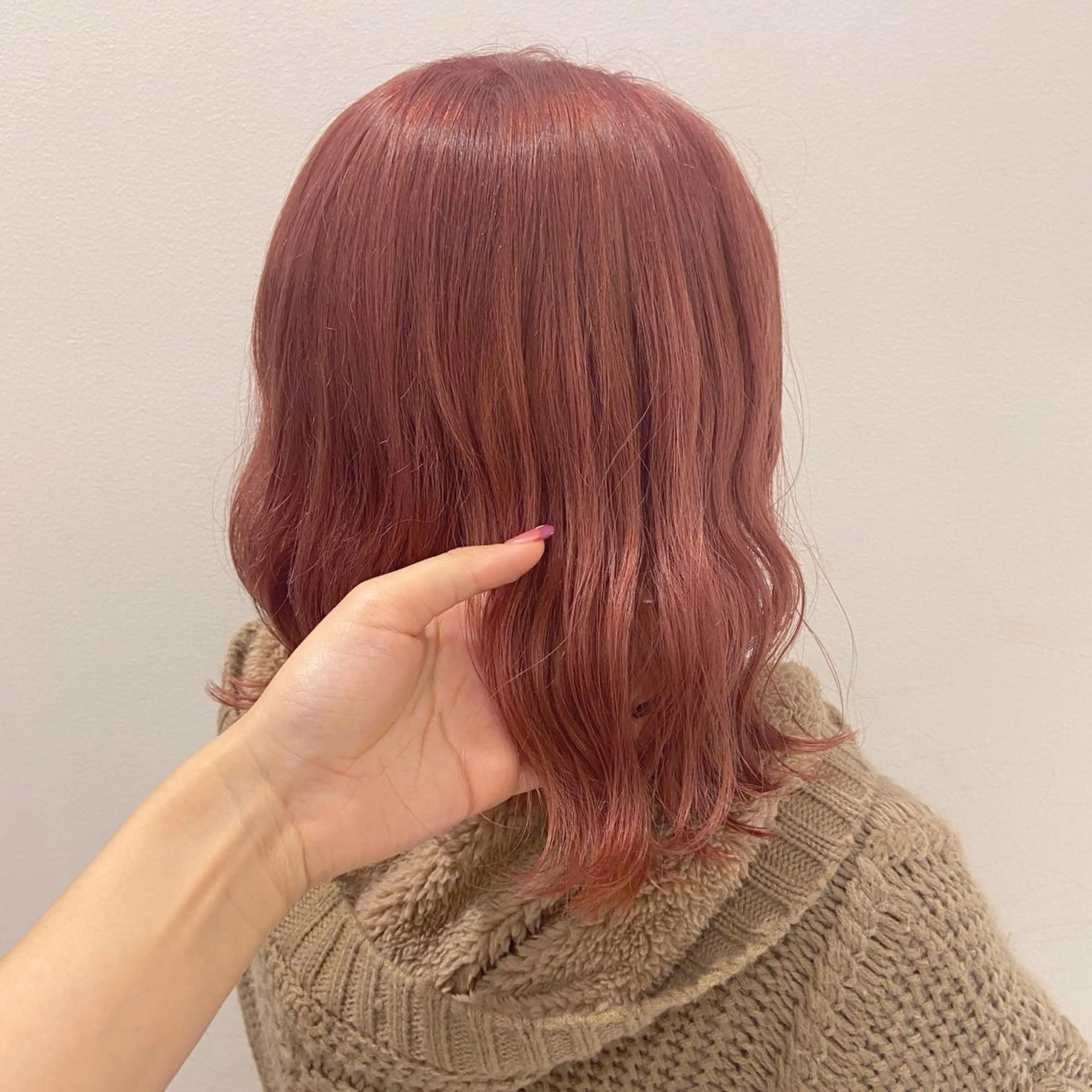 セミロング カラー ヘアアレンジ ピンクカラー レイヤーカット指名 No.1💖マユカのヘアスタイル