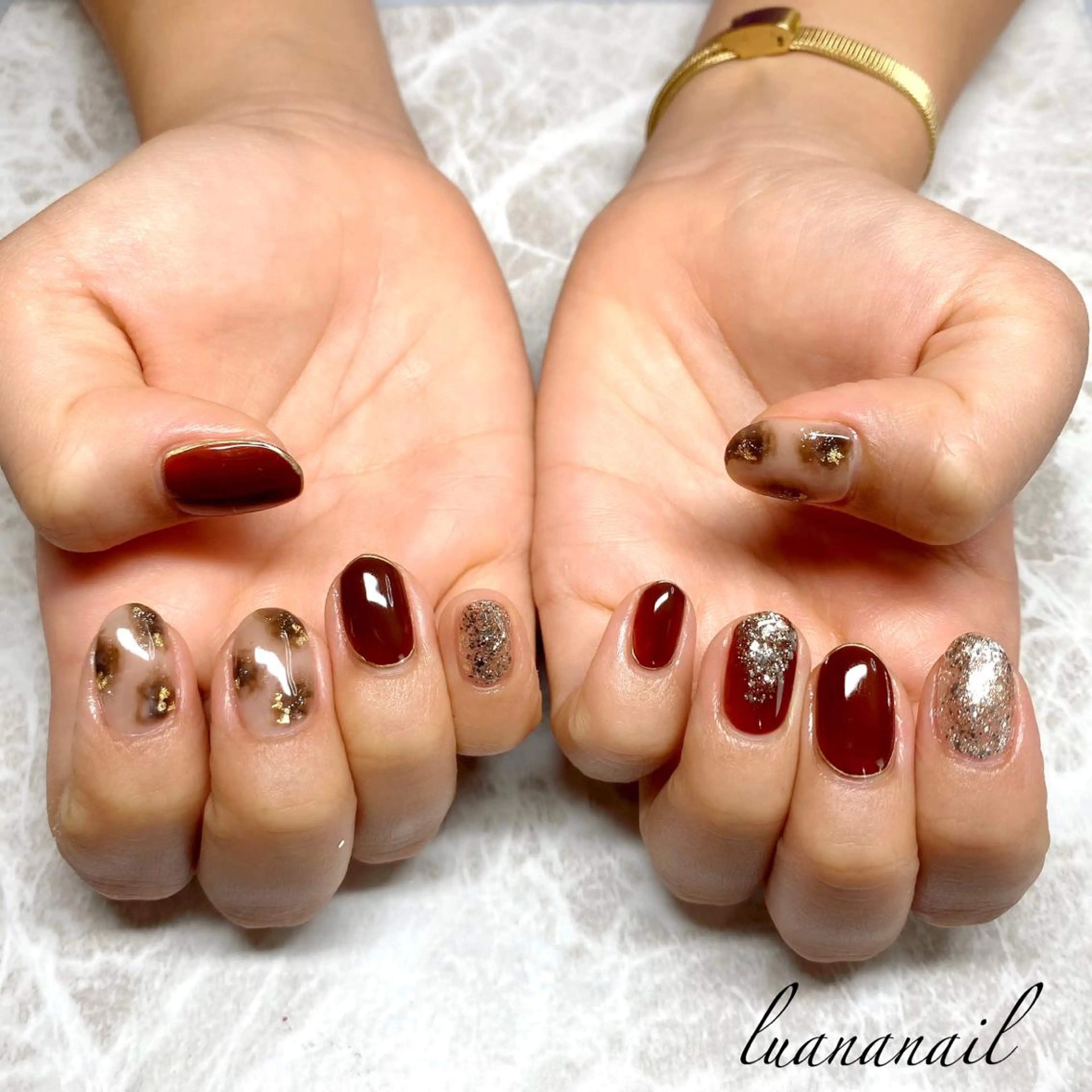 ネイル ボルドー luana nailのネイルデザイン