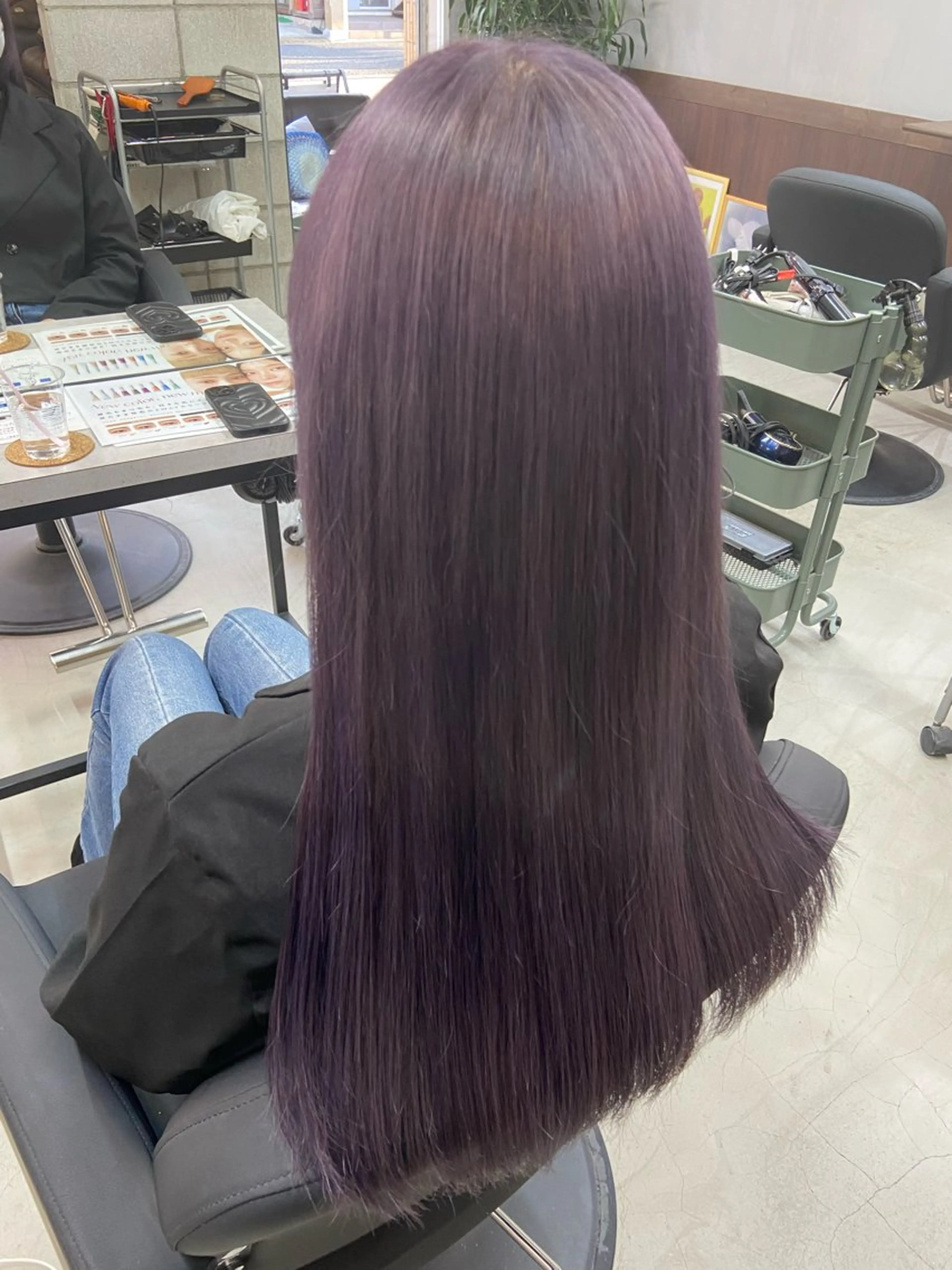 ロング カラー ブリーチ ラベンダーカラー ヘアカラー 韓国風愛されヘア 🇰🇷RITO🎀のヘアスタイル