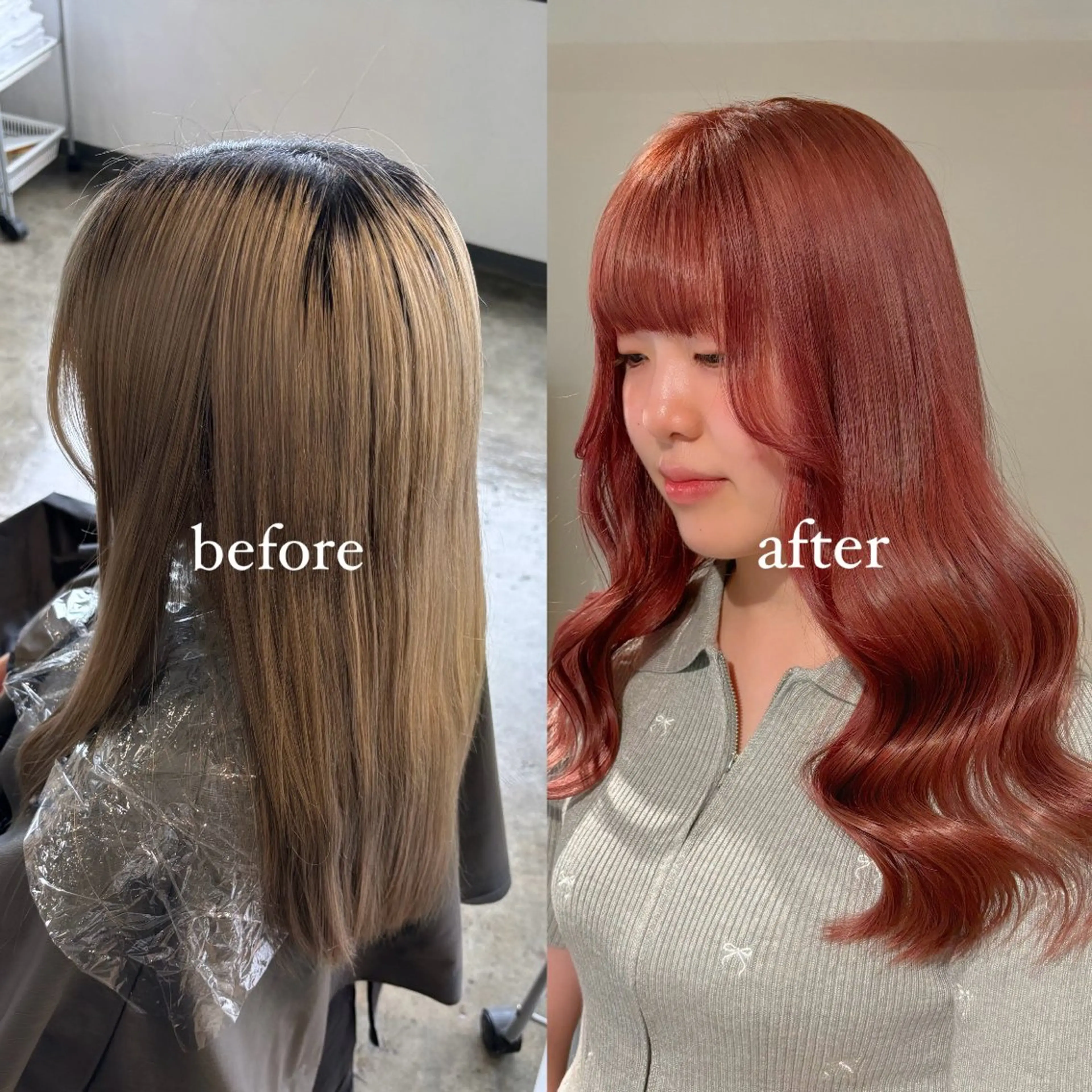 ロング カラー ブリーチ ケアブリーチ ケアカラー ダブルカラー ピンクカラー ヘアカラー トリートメント 暖色カラー🍒 ケアブリーチ/akiのヘアスタイル
