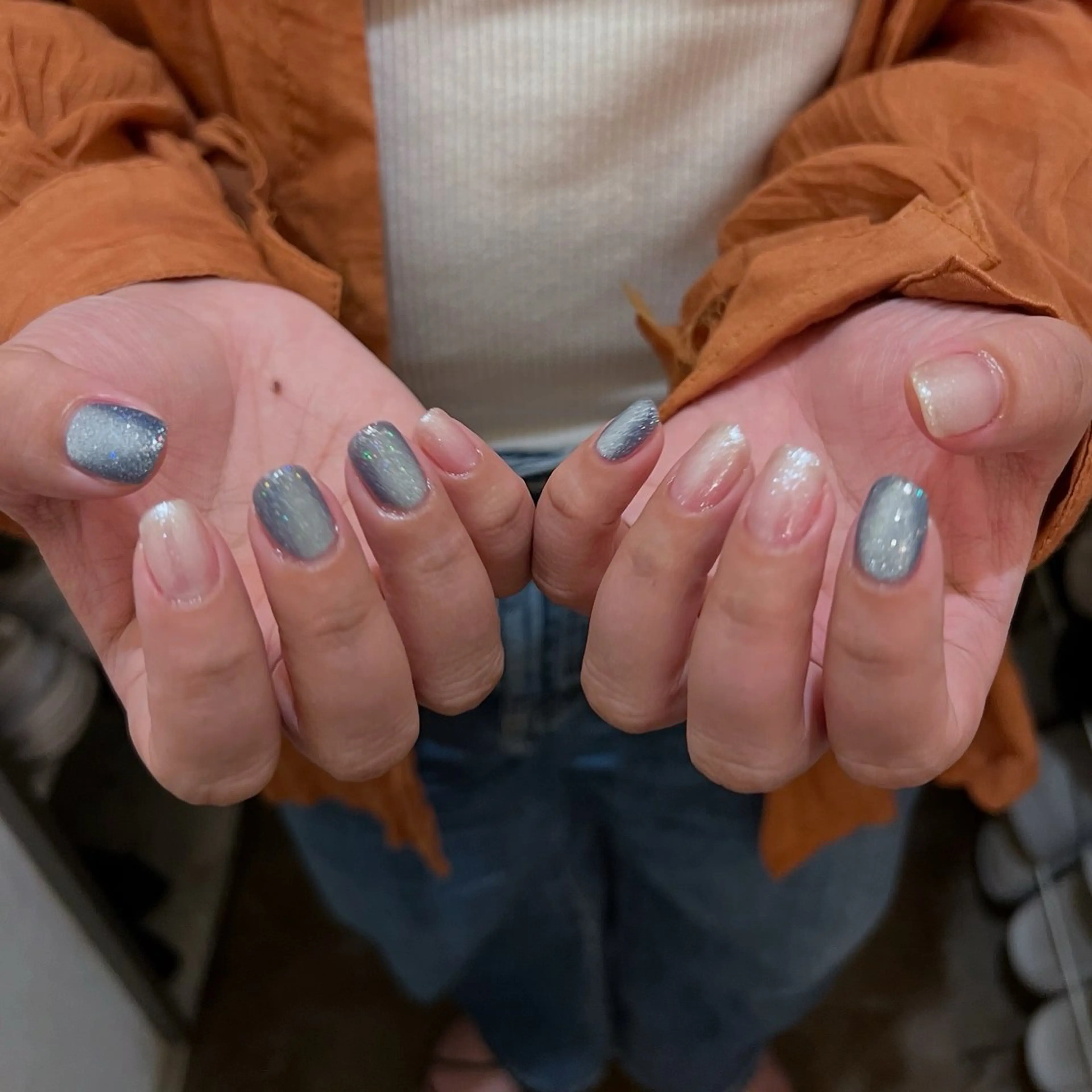 ネイル フラッシュネイル キラキラネイル マグネットネイル urun eriのネイルデザイン