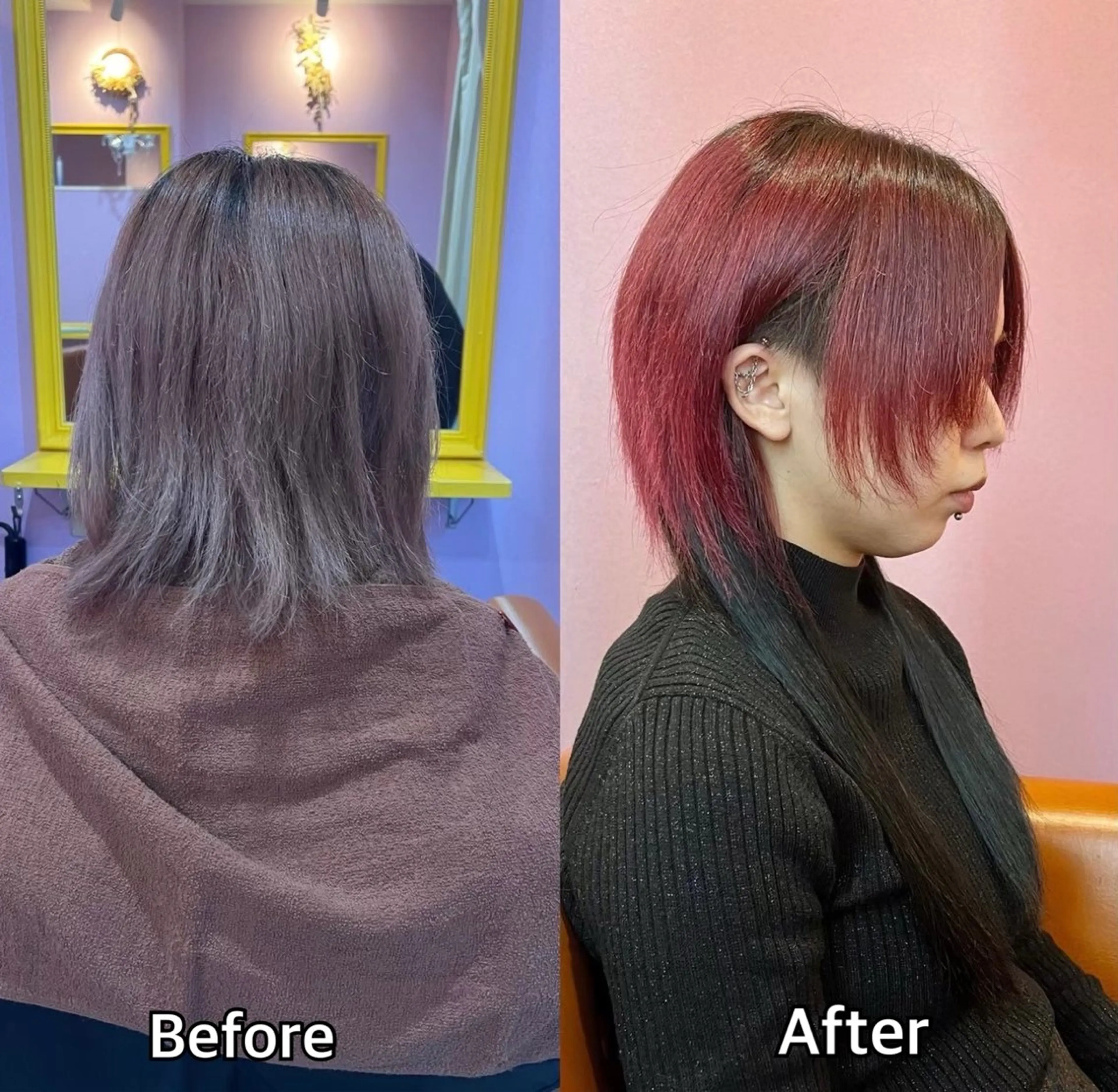 ロング シール＋ちび編み込み エクステ梅田🐨のヘアスタイル