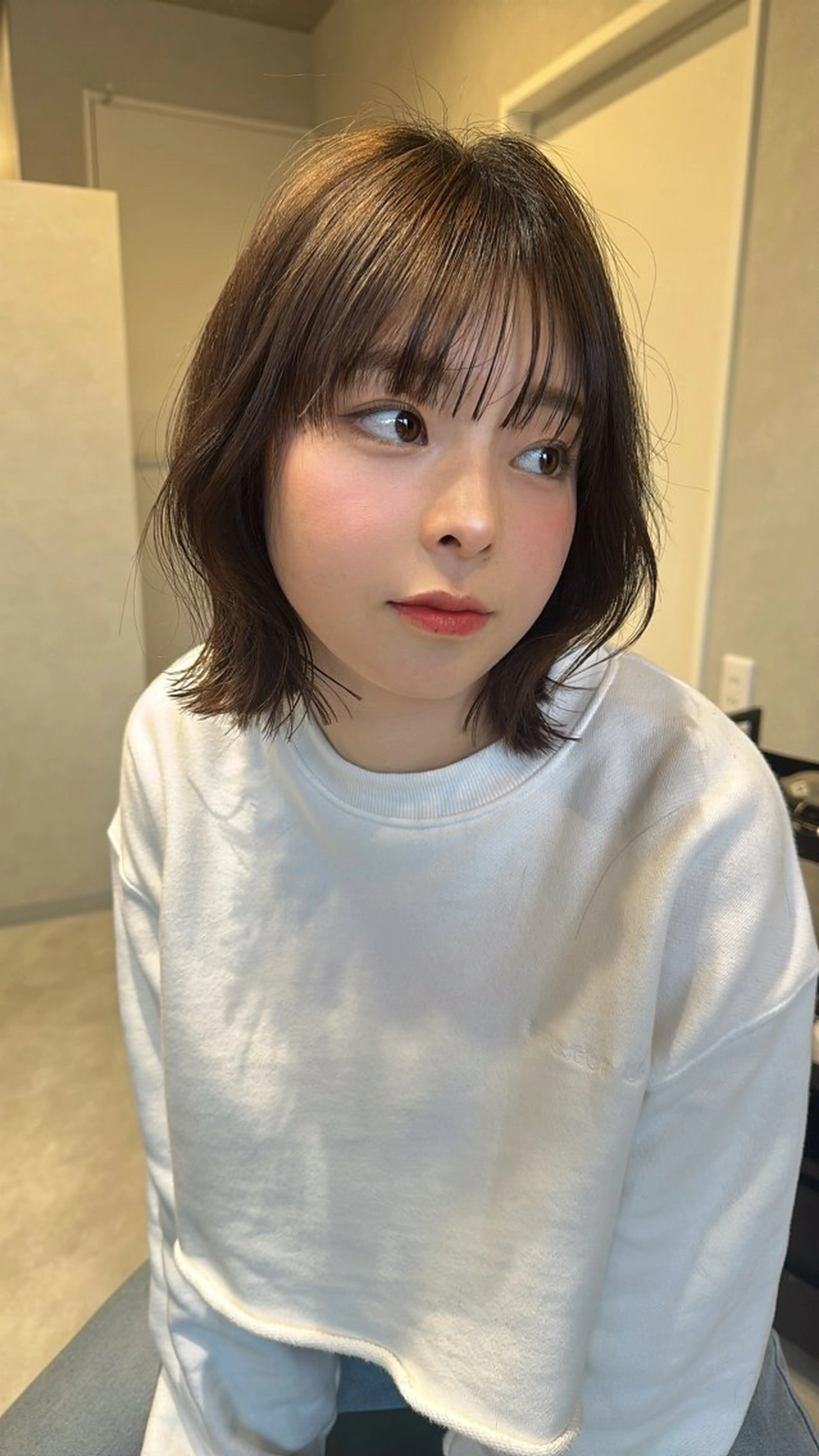 ショート カット ヘアカラー トリートメント 透明カラー/レイヤー misaki °＊のヘアスタイル