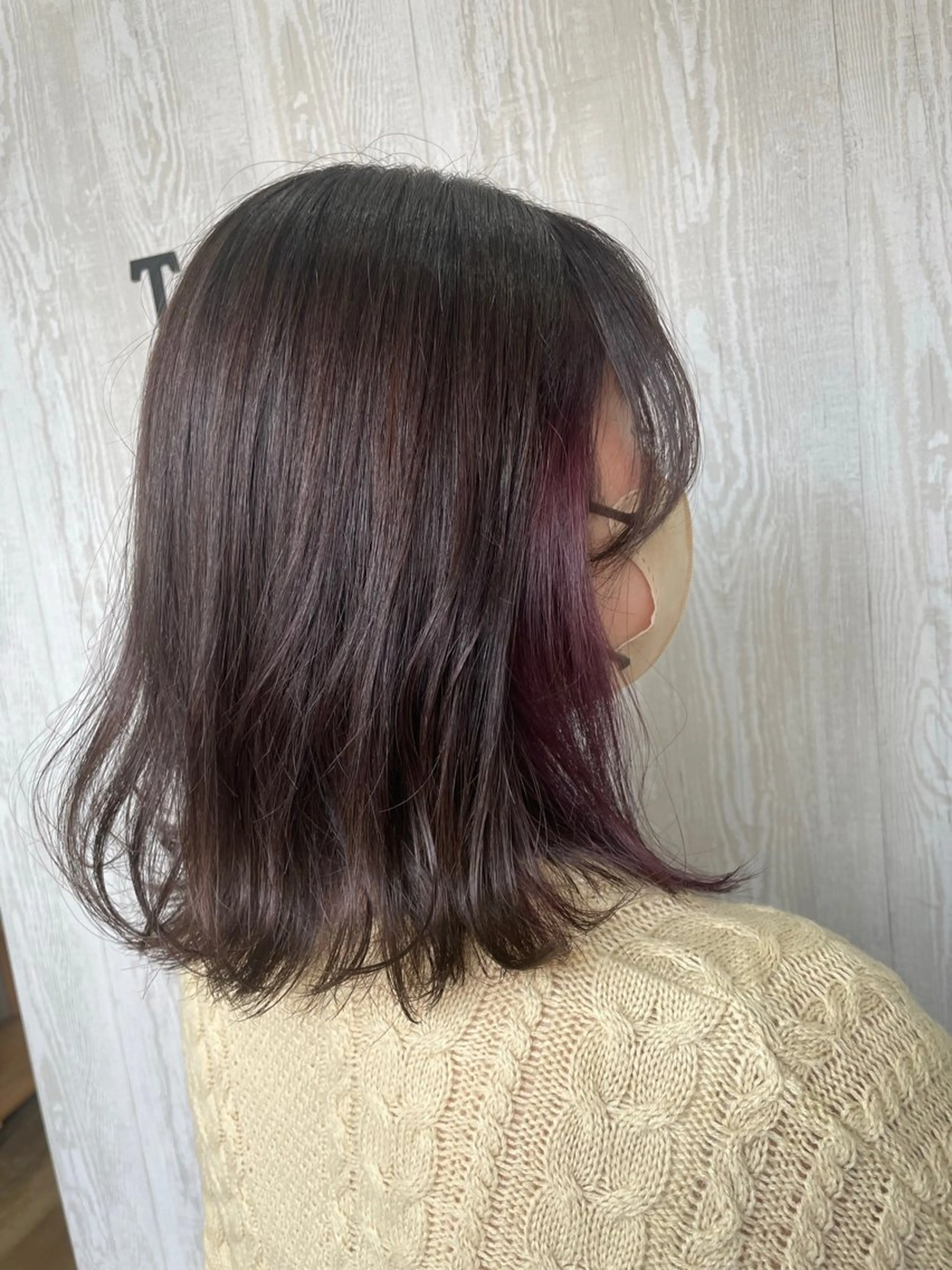 ミディアム カラー ヘアアレンジ HUENEST アカデミーサロンのヘアスタイル