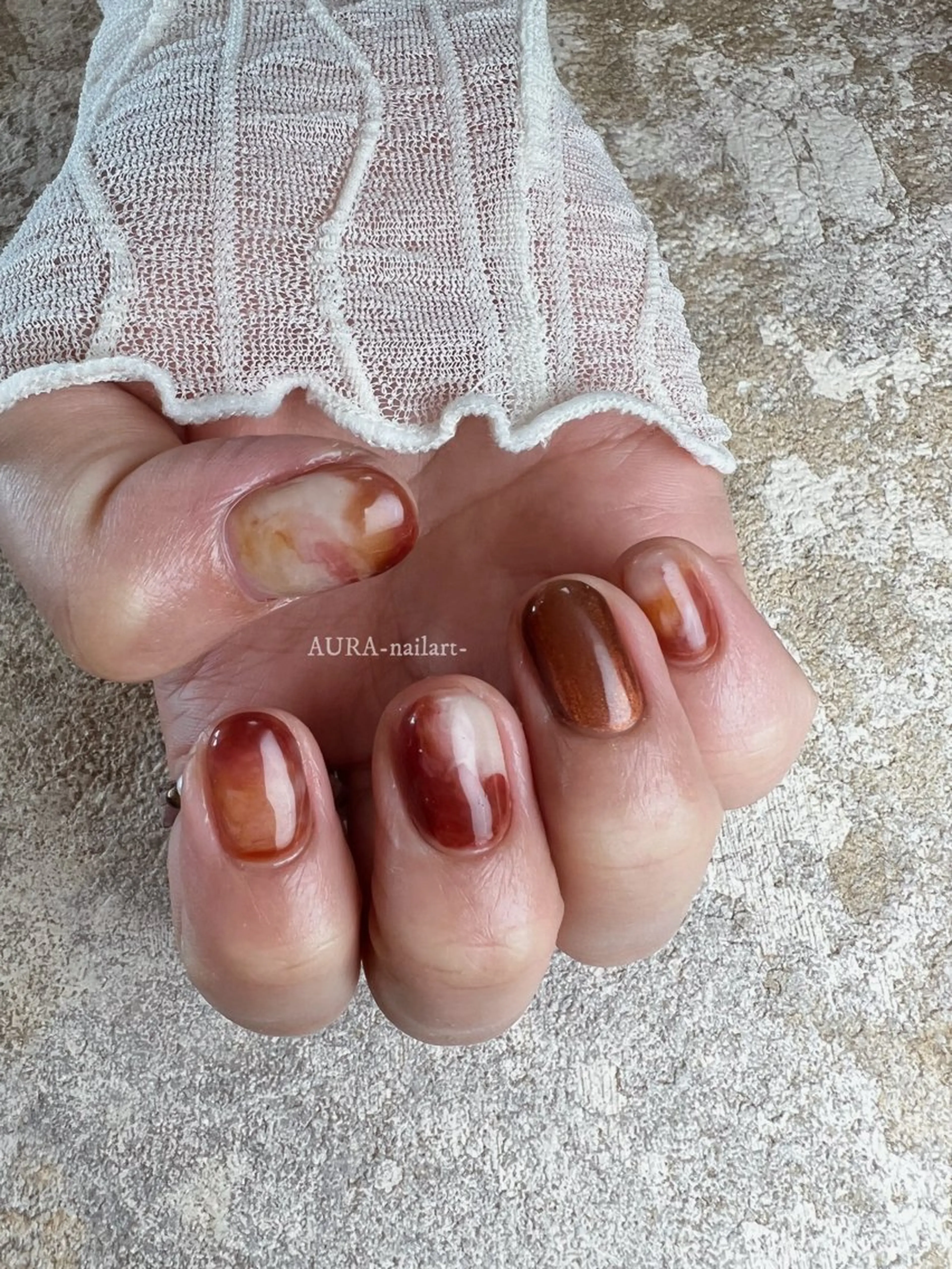 ネイル ハンドネイル AURA nailartのネイルデザイン