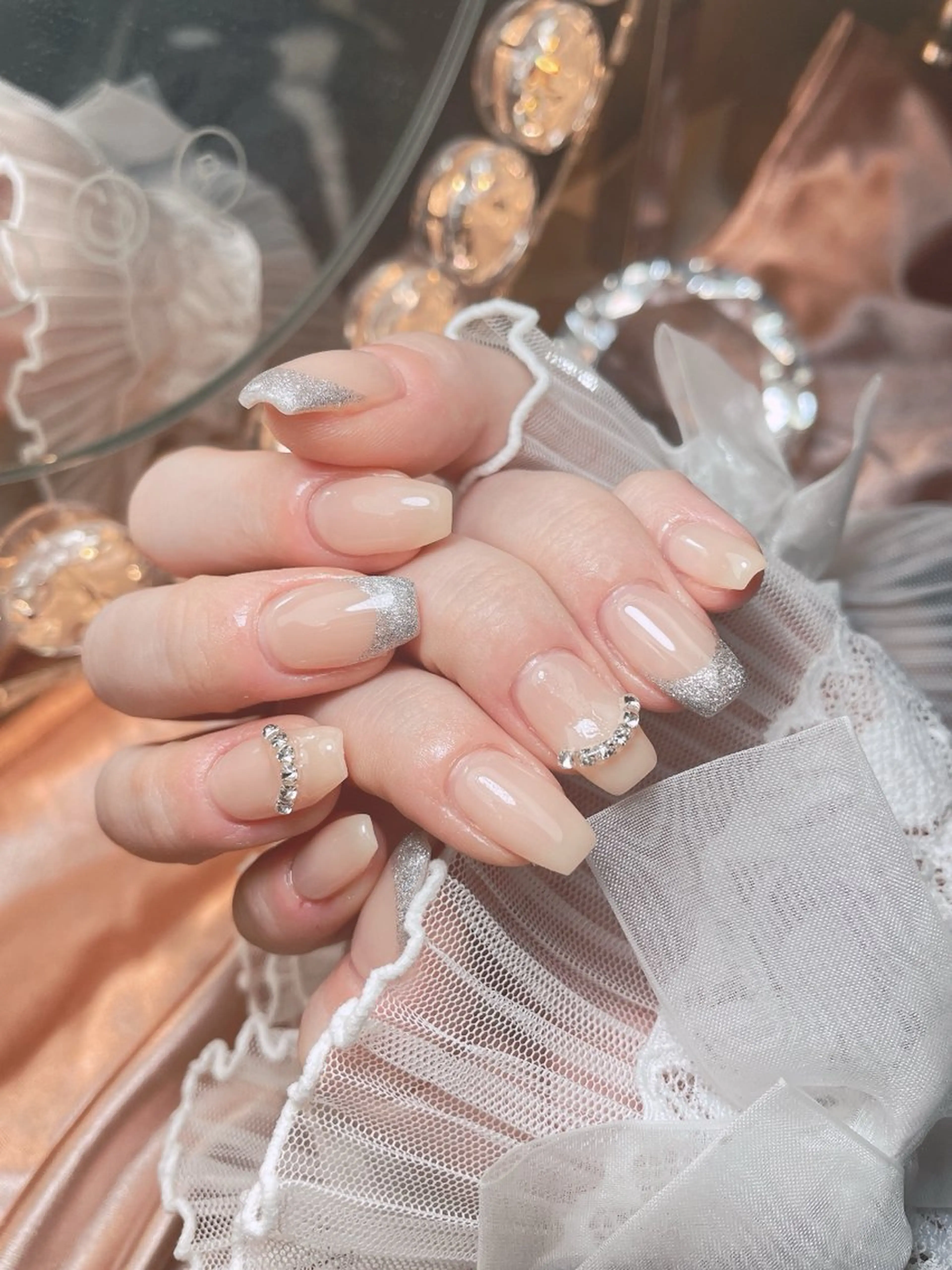 ネイル 23時まで❤︎韓国、 ワンホンネイルのネイルデザイン