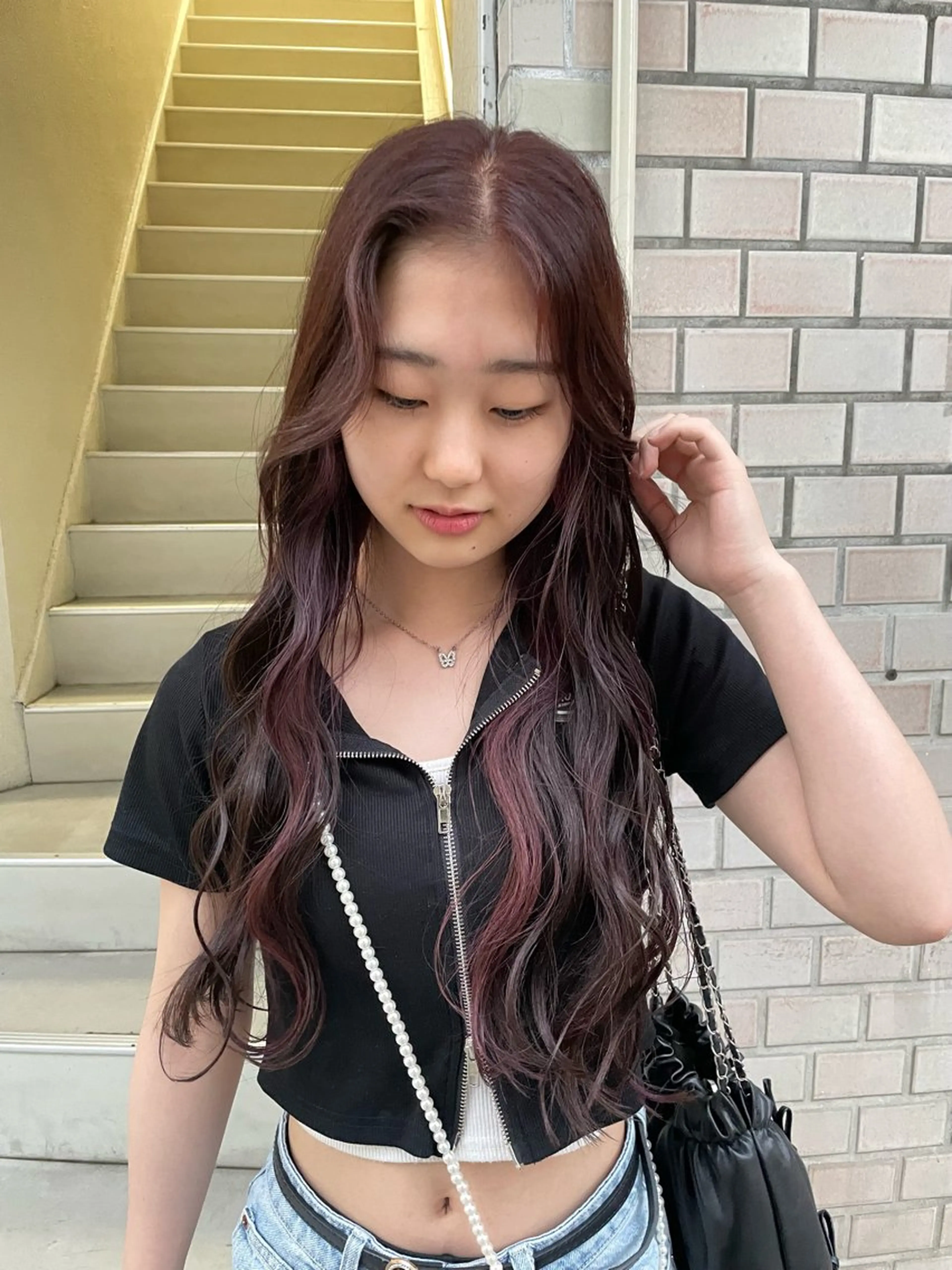 インナーカラー(ブリーチ込み)➕全体ワンカラー ⚠️必ず詳細ご覧下さいの写真