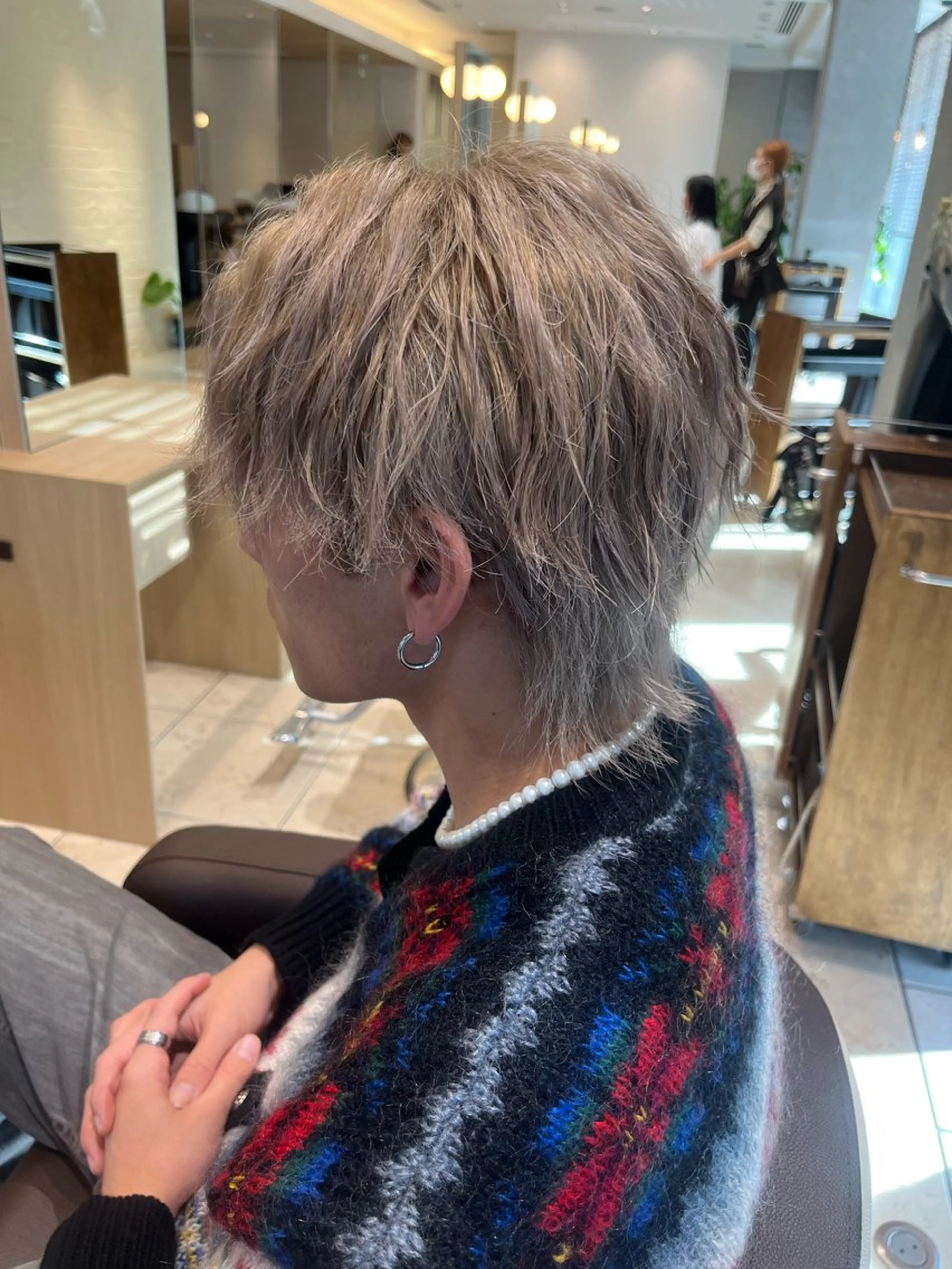 カラー ベージュカラー ブリーチ ハイライトカラー ハイトーンカラー ミルクティーベージュ noé所属・HINA/栄/ボブ/ ボブパーマ/インナーのヘアスタイル