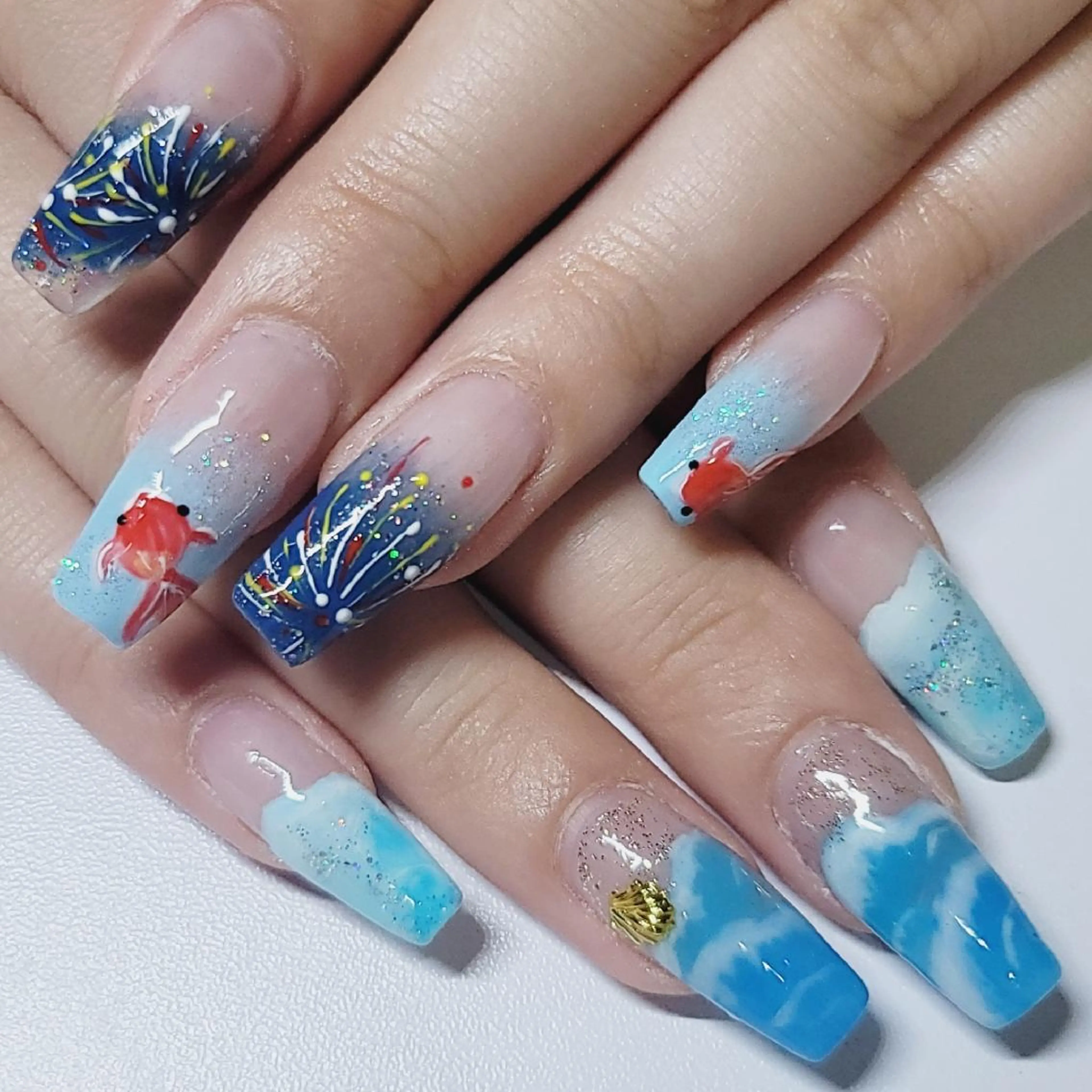 ネイル 夏ネイル ハンドネイル よしだ ひろきのネイルデザイン