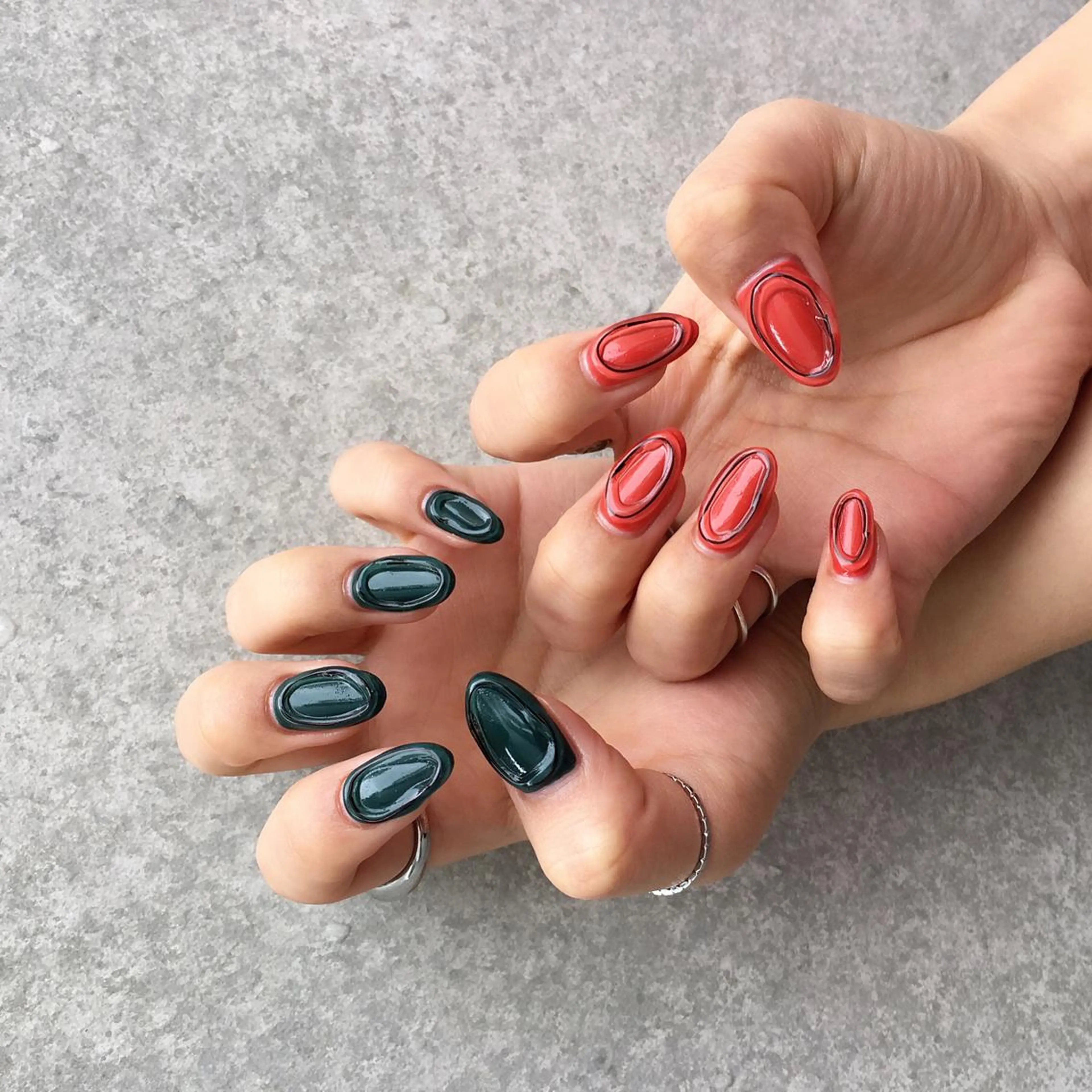 ネイル アートネイル 長さ出し ジェルネイル マットネイル ミラーネイル ハンドネイル nail salon Soeurのネイルデザイン