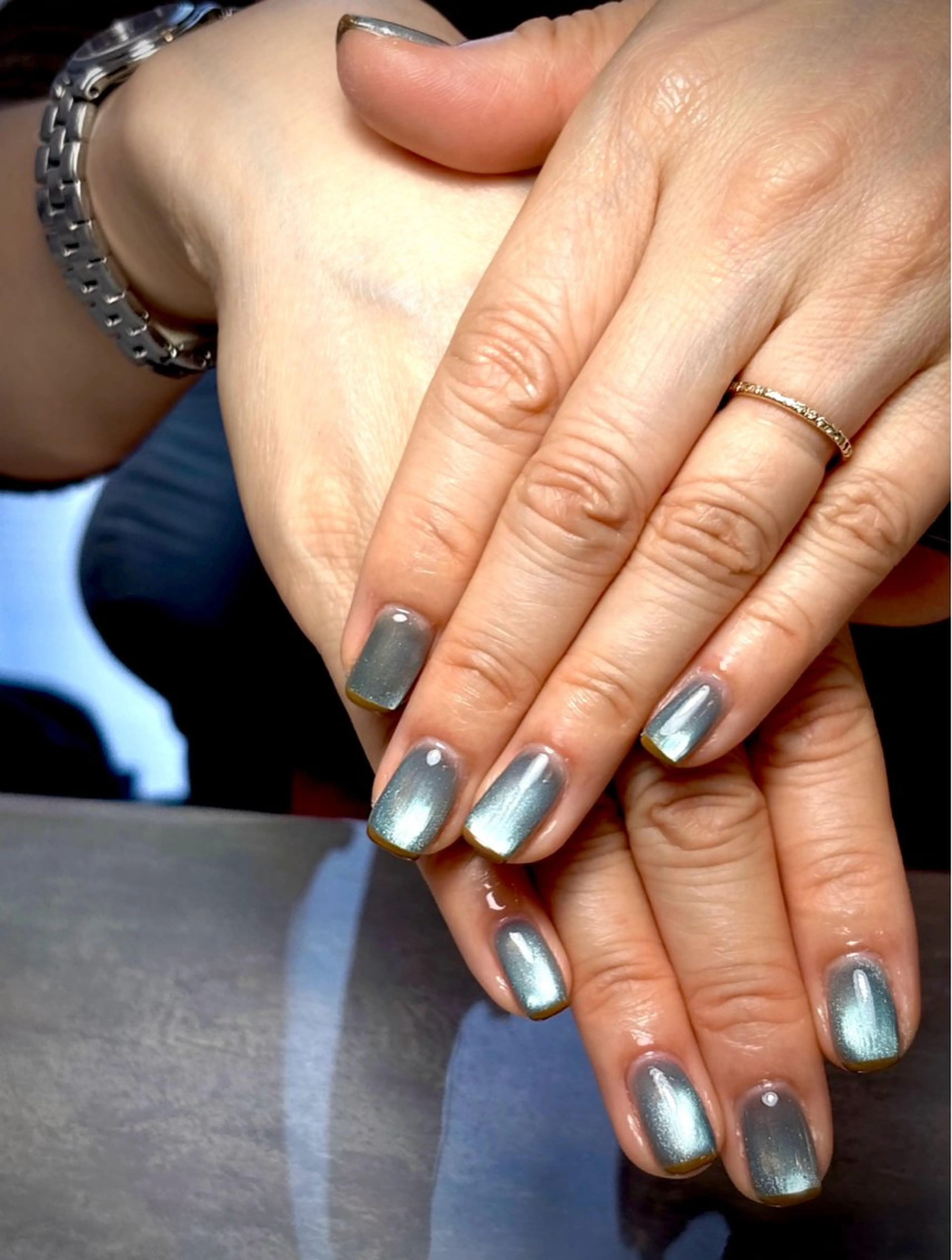 ネイル フレンチネイル マグネットネイル 鈴木 誉のネイルデザイン