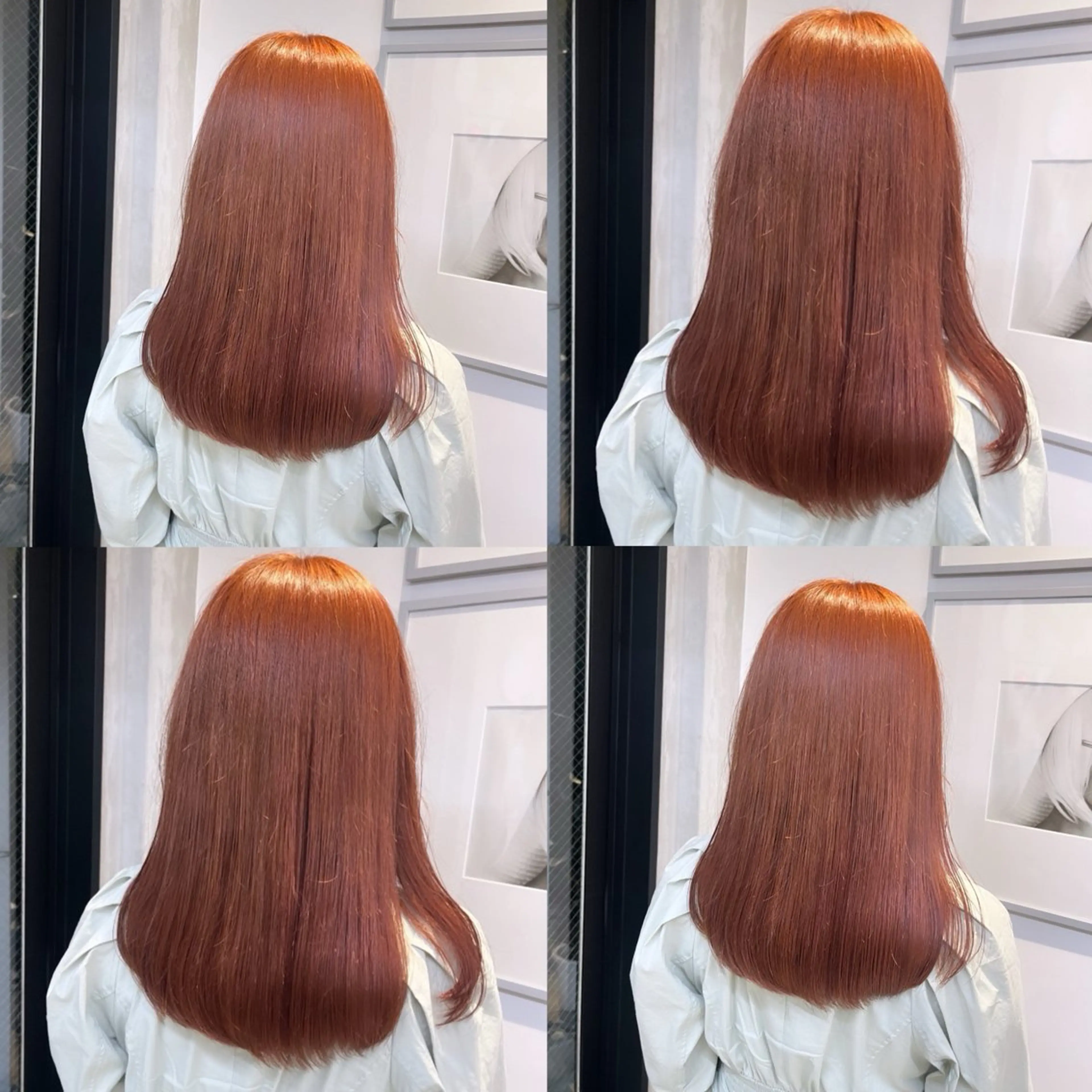 ミディアム カラー ブリーチ ブリーチなしカラー オレンジ ピンクカラー ヘアカラー トリートメント ヘッドスパ ヘアセット カジュアルを女っぽく 𝗮𝘆𝗮𝗰𝗼のヘアスタイル