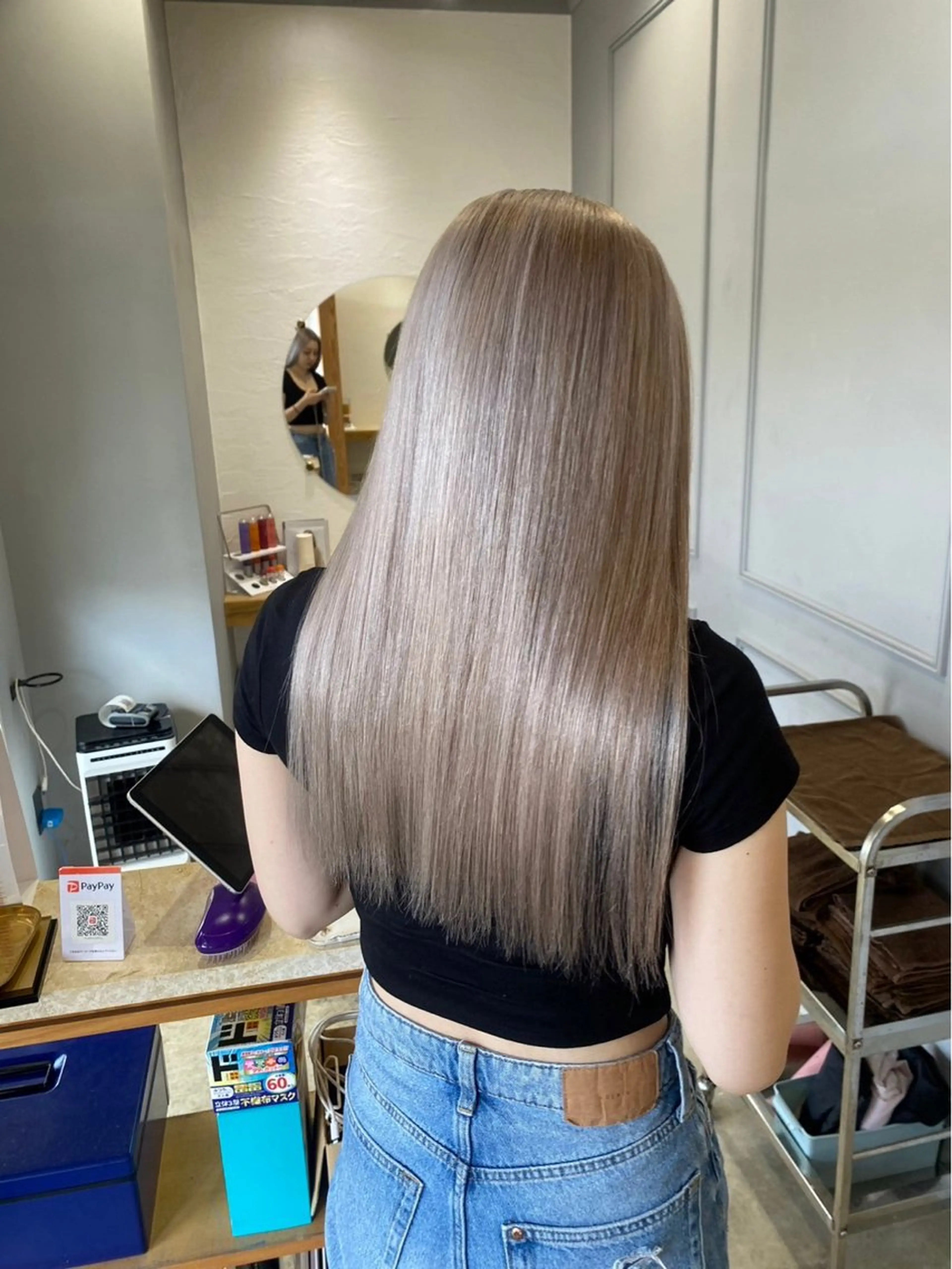 - ̗̀‎ 髪質改善コース🎟️  ̖́-‬【ブリーチ込みダブルカラー🥂】➕【❄️ULUTOWAトリートメント❄️】の写真