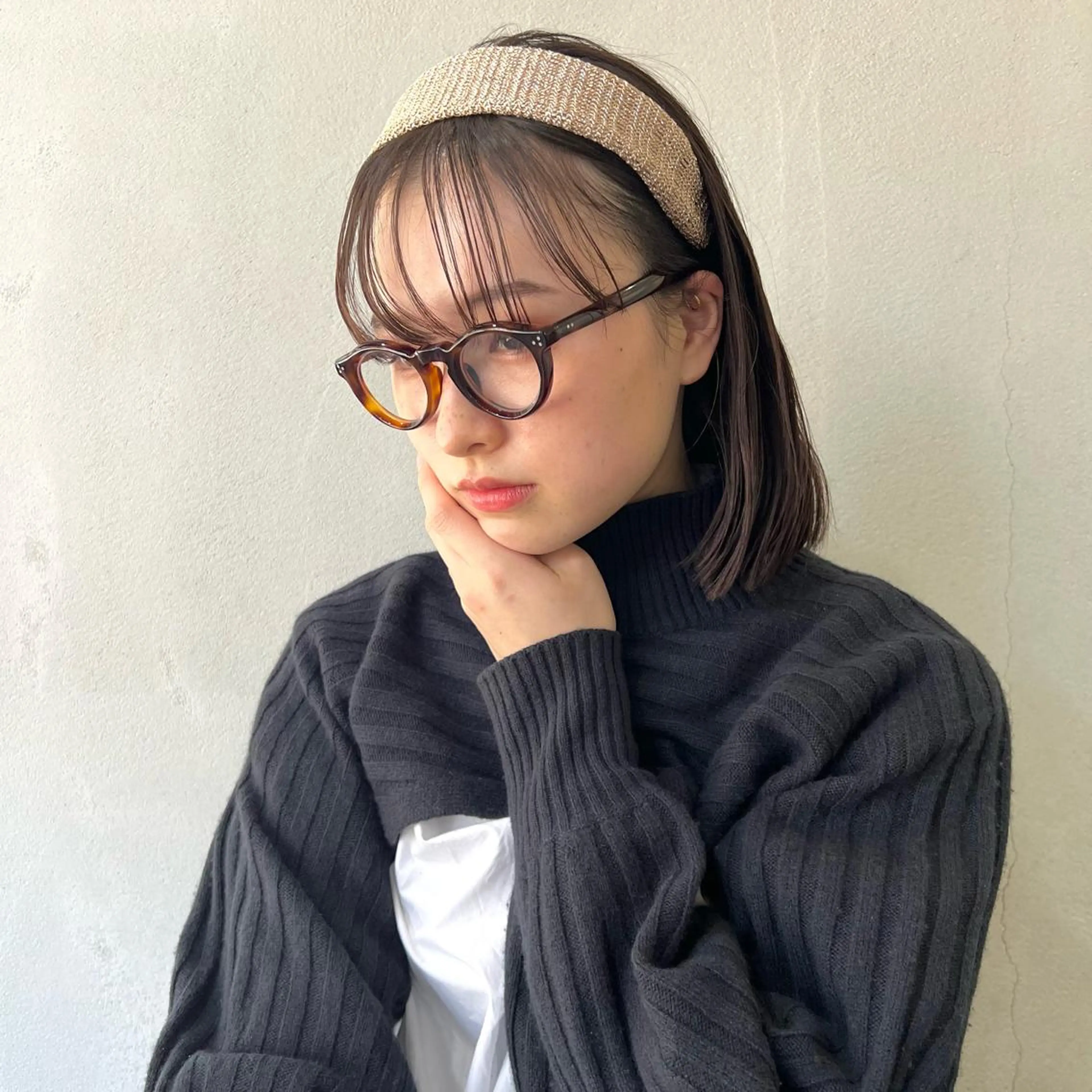 ミディアム ボブ/パーマ ミヒラケイタのヘアスタイル