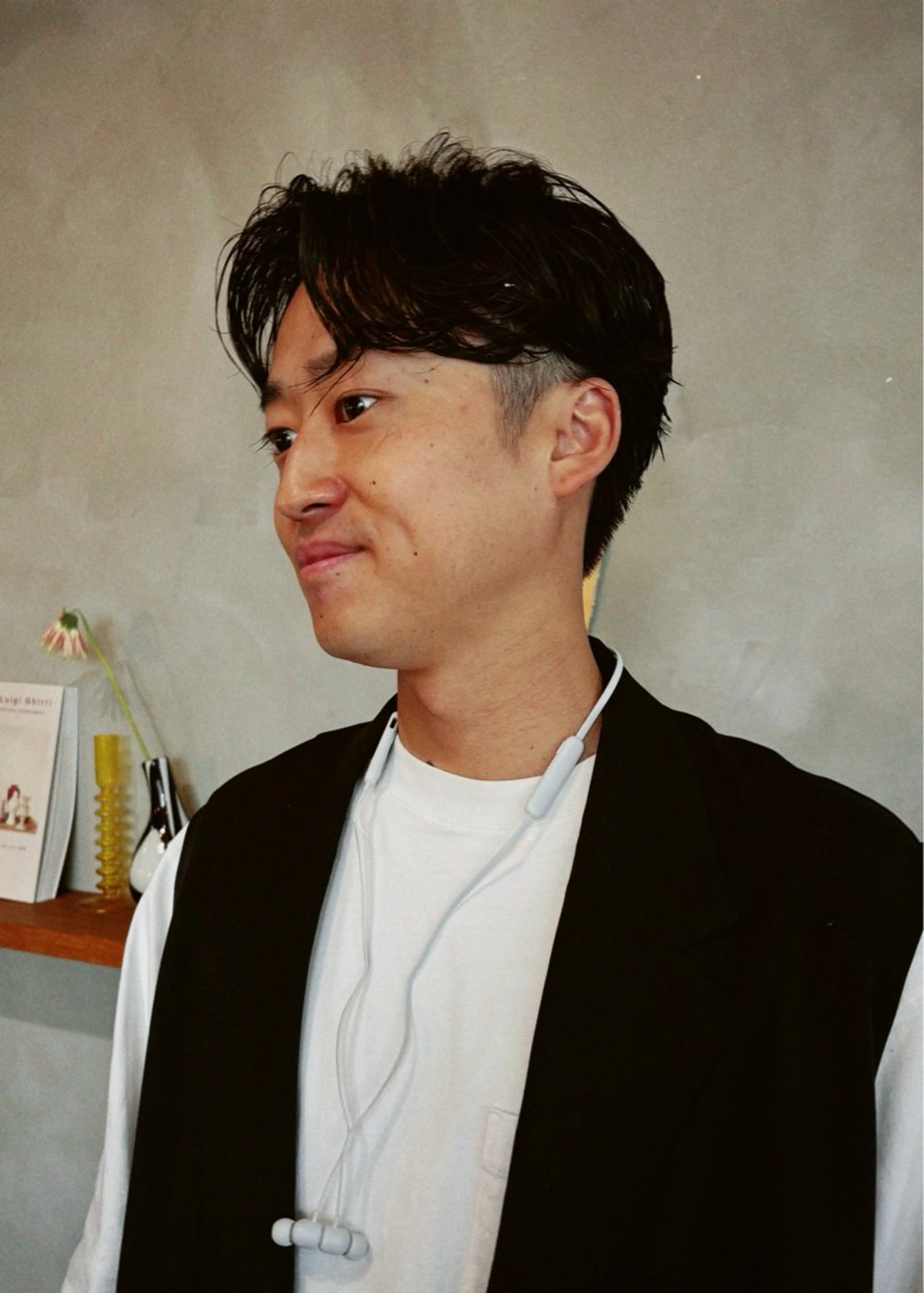 ショート メンズ メンズパーマ カット パーマ メンズ特化ショート/ センターパート/福田のヘアスタイル