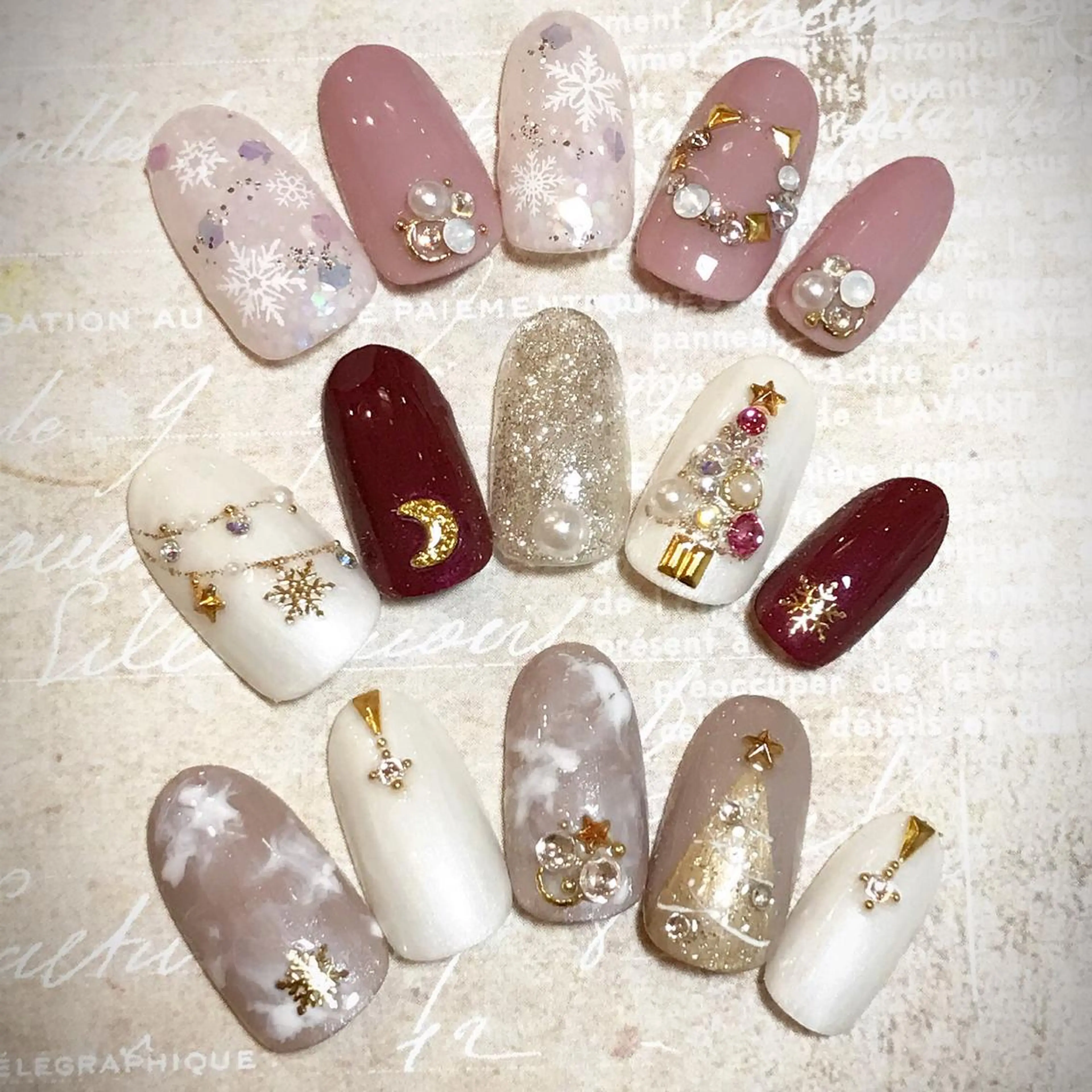 ネイル 冬ネイル クリスマス jdn kayokoのネイルデザイン