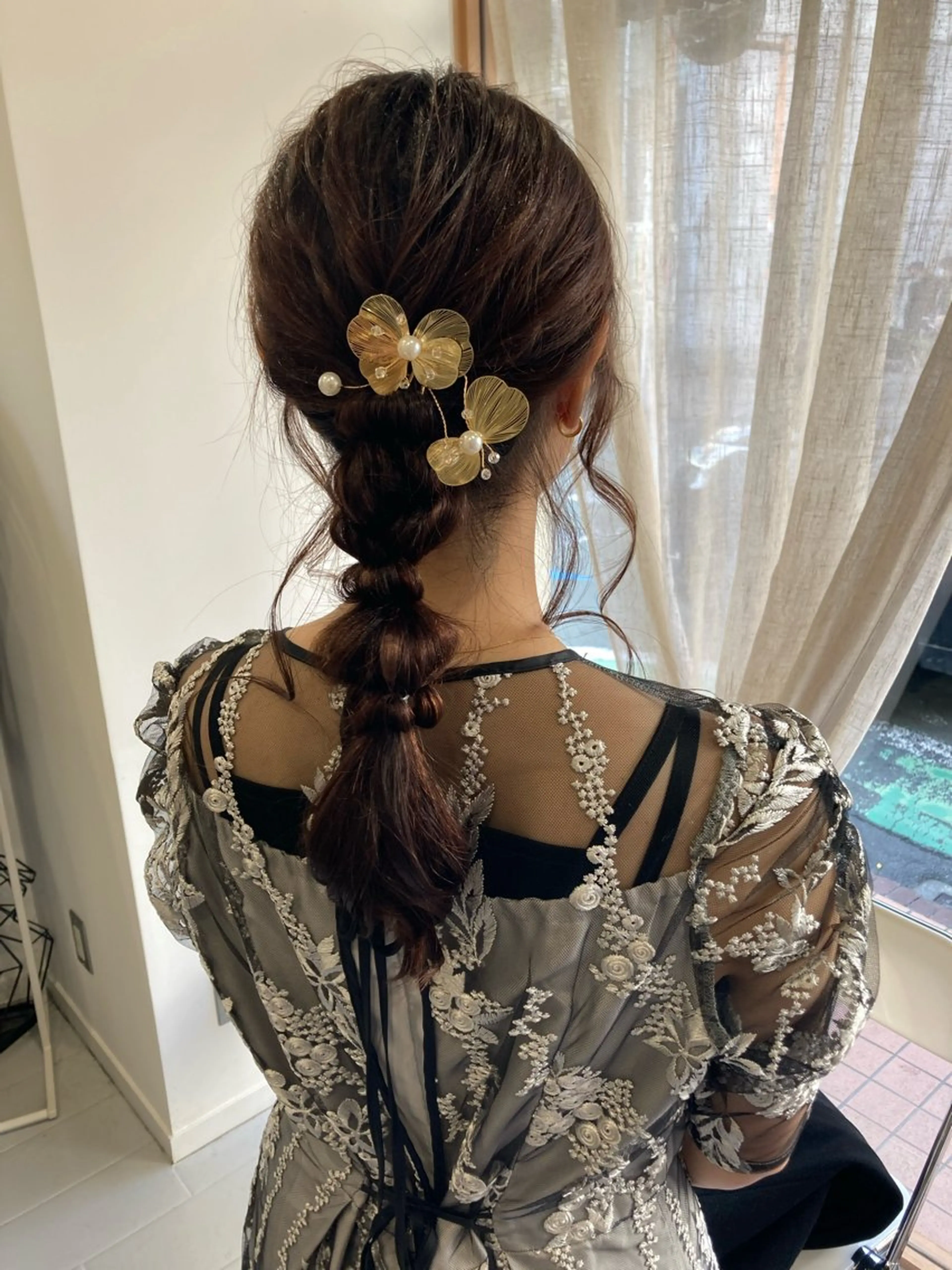 セミロング ヘアアレンジ ヘアセット 🫧ゆうき🪽 髪質改善/ハイライトのヘアスタイル