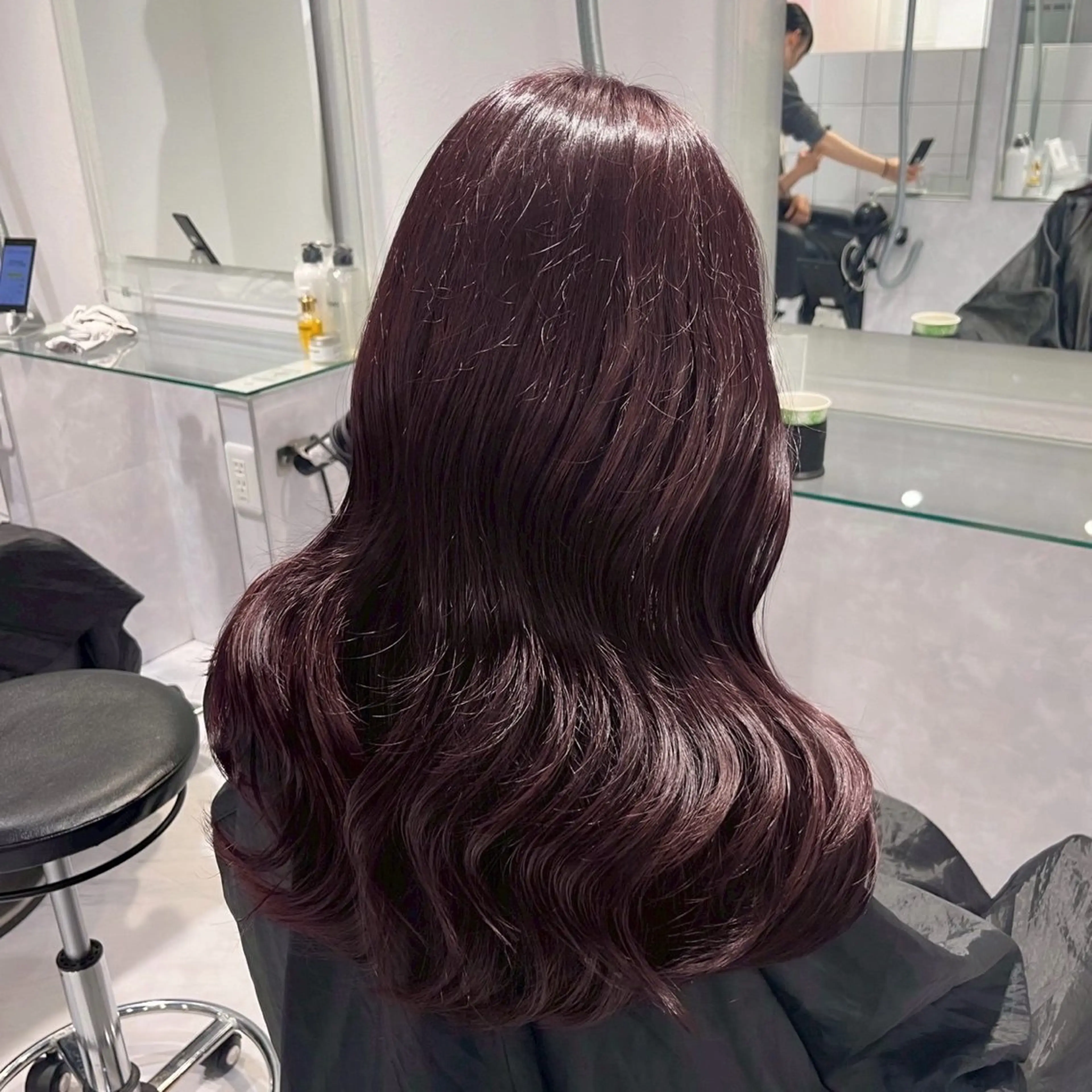 セミロング カラー カット ヘアカラー トリートメント 韓国風透明感カラー‎ /yurinのヘアスタイル