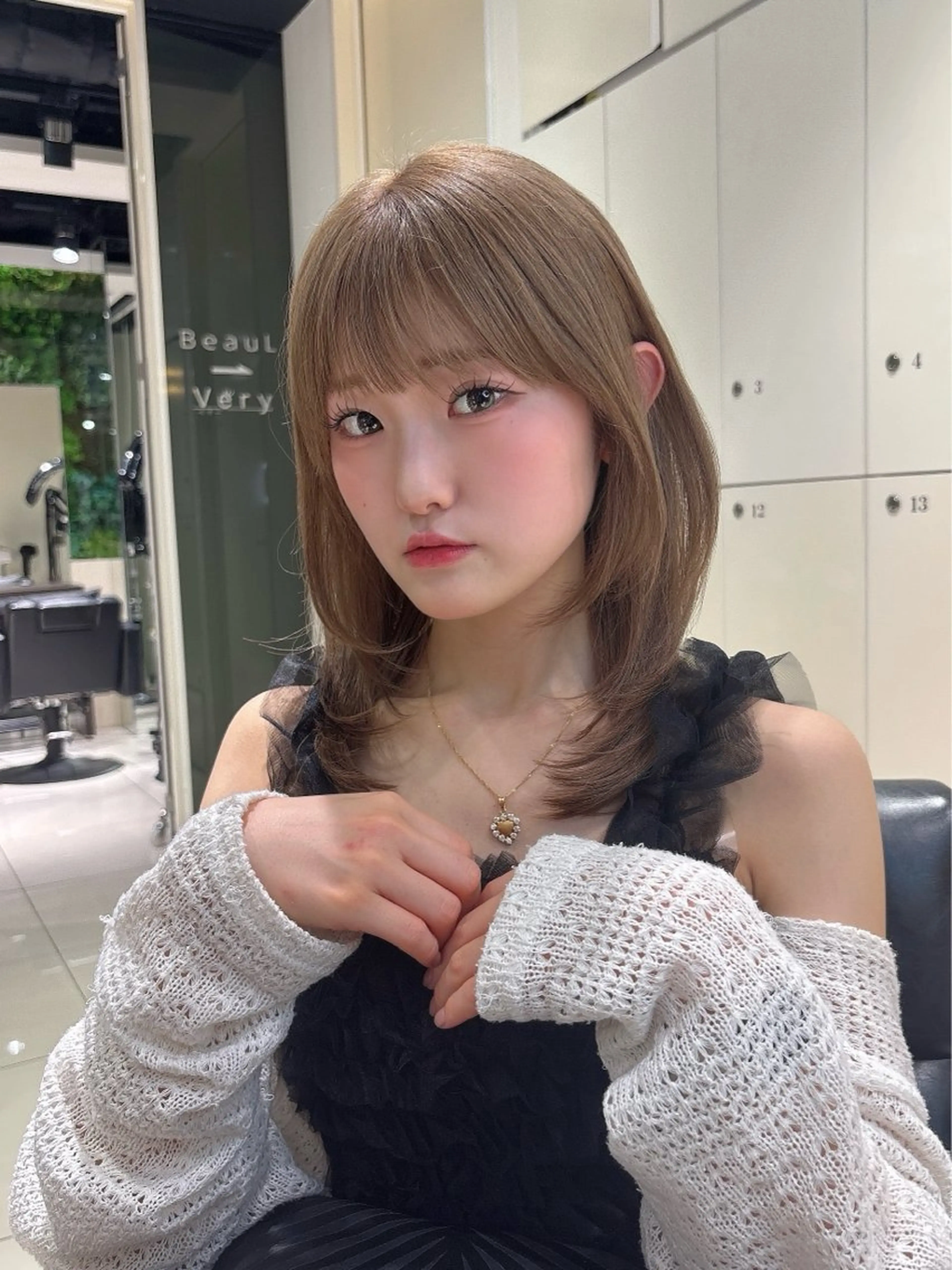 セミロング kana･:* /暖色カラーのヘアスタイル