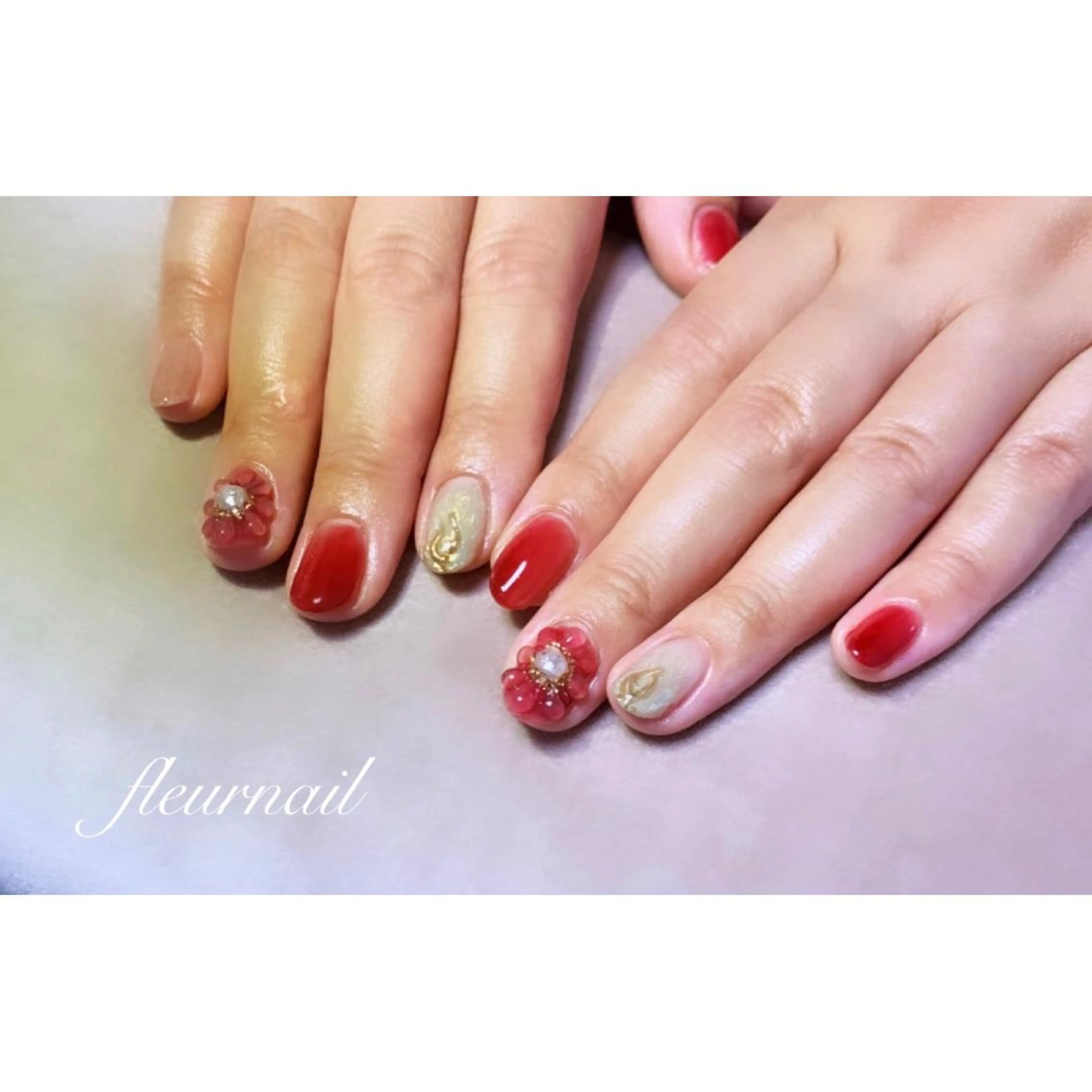 ネイル 【パラジェル登録サロン】nail pollen所属・fleurnail miuraのネイルデザイン